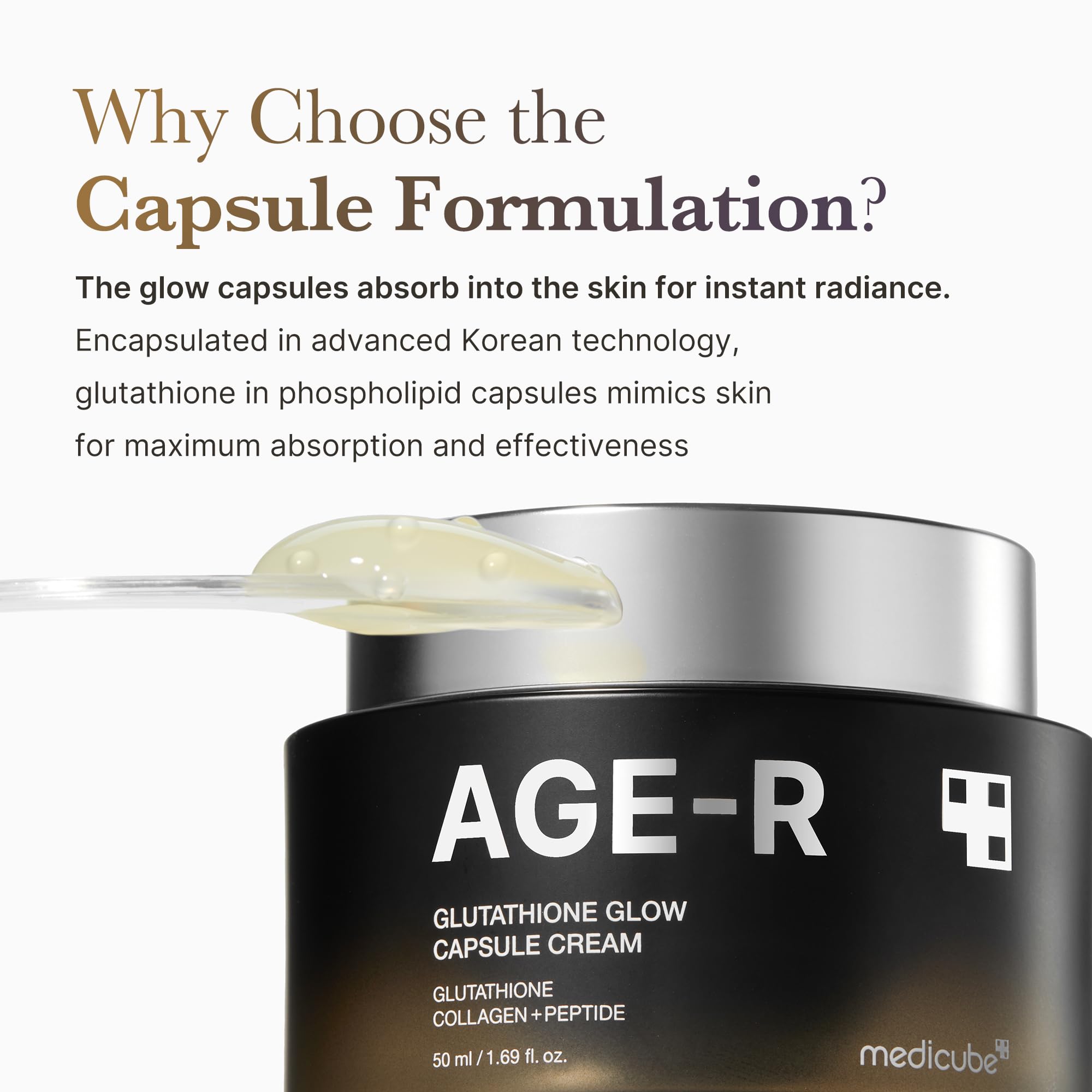 medicube AGE - R Glutathione Glow Capsule Facial Cream - medicube Official Product View 4