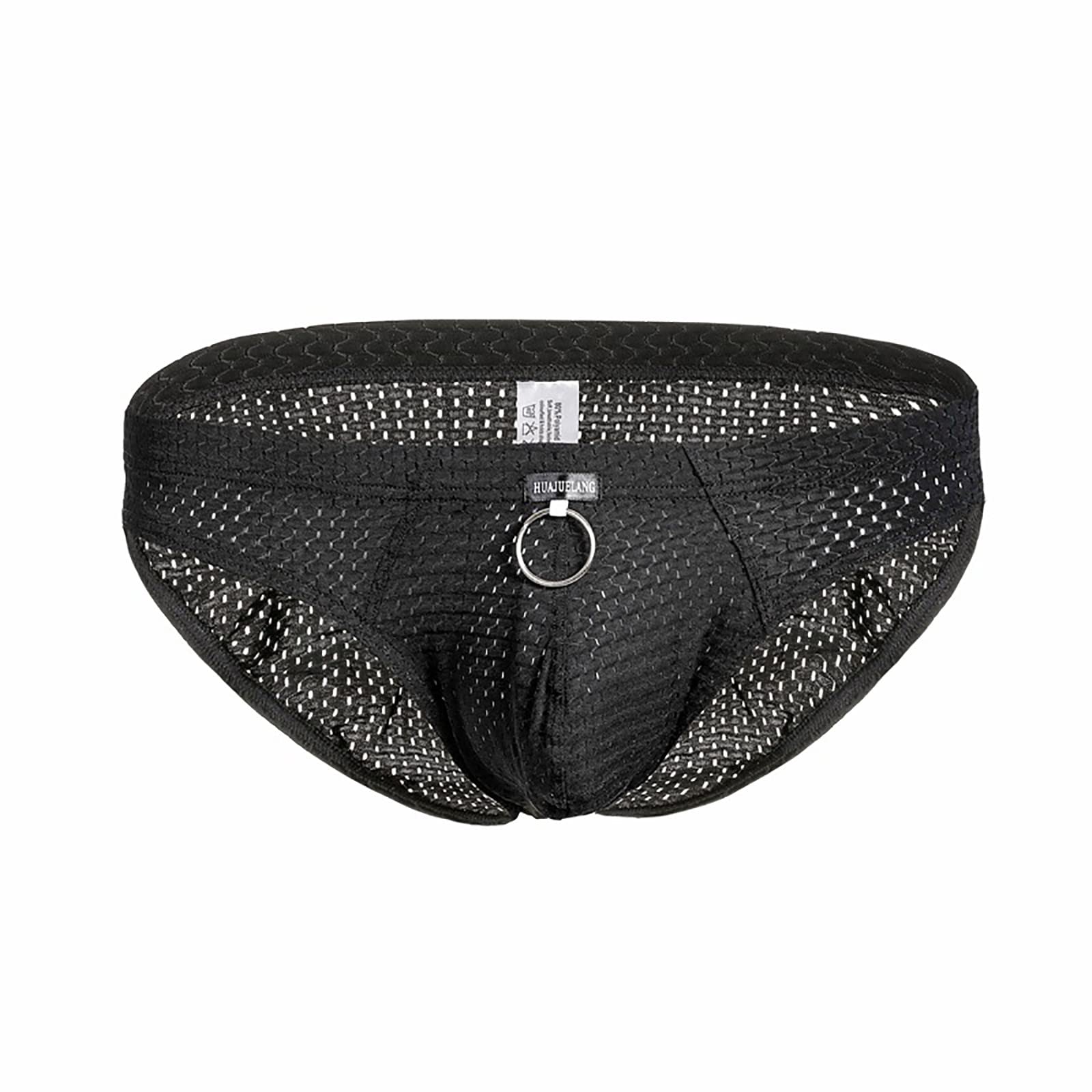 Mens Mesh Breathable Briefs with Ring Stretchy Sports Underwear Plain - View 8