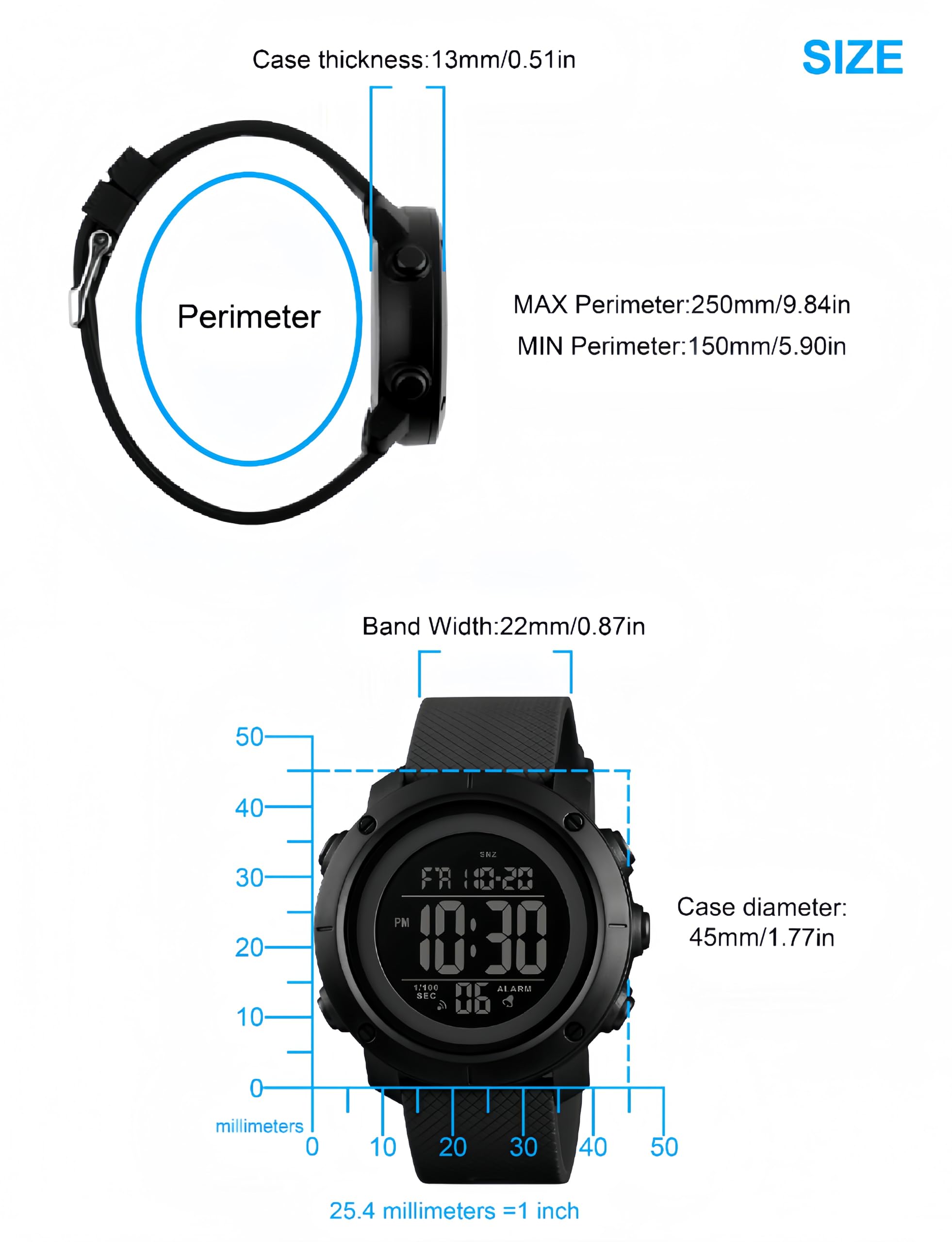 SNE Digital Watch Sports Waterproof Military Back Light Small Watch fo - View 6