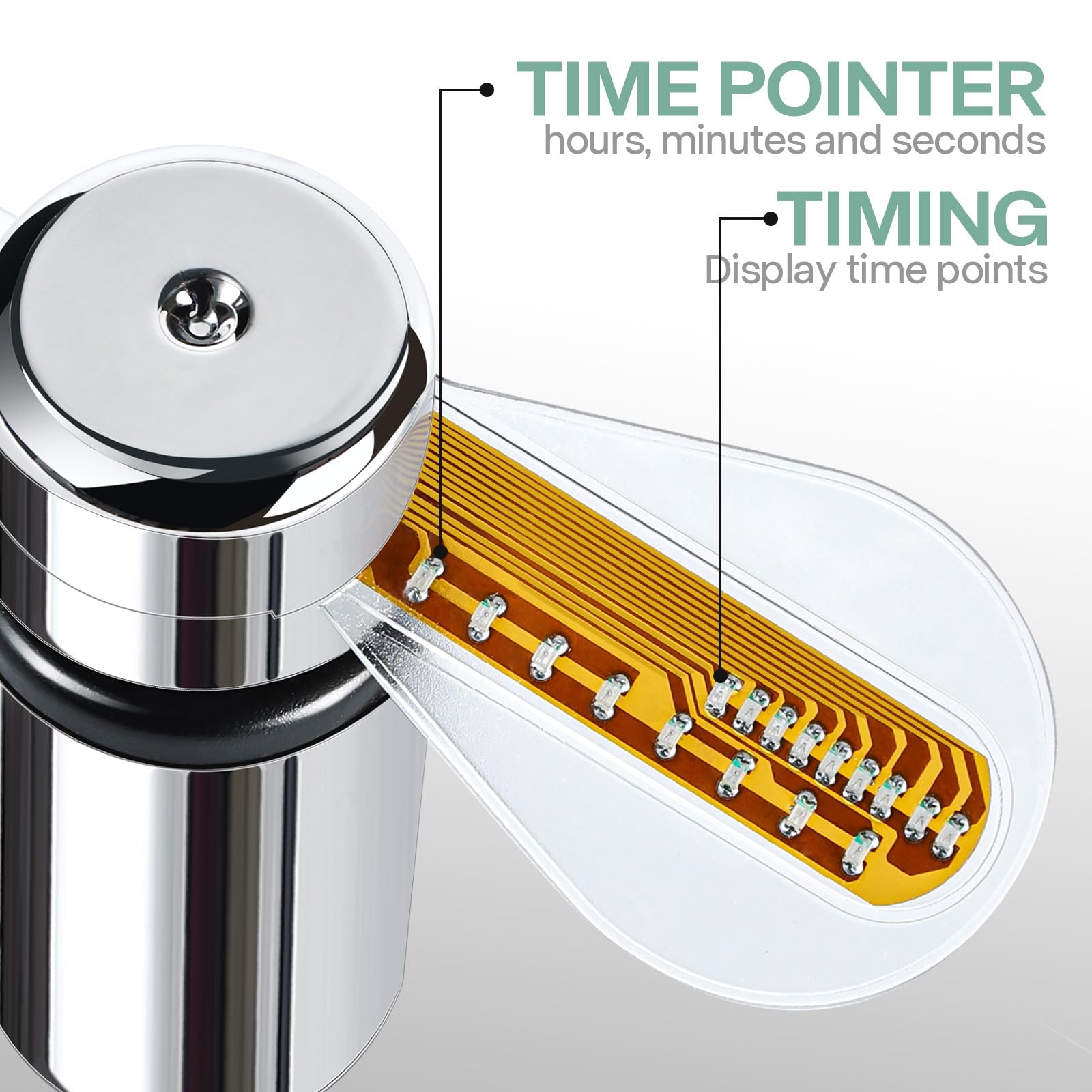 ONXE LED USB Clock Fan with Real Time Display Function,Stocking S - ONXE Official Product View 5