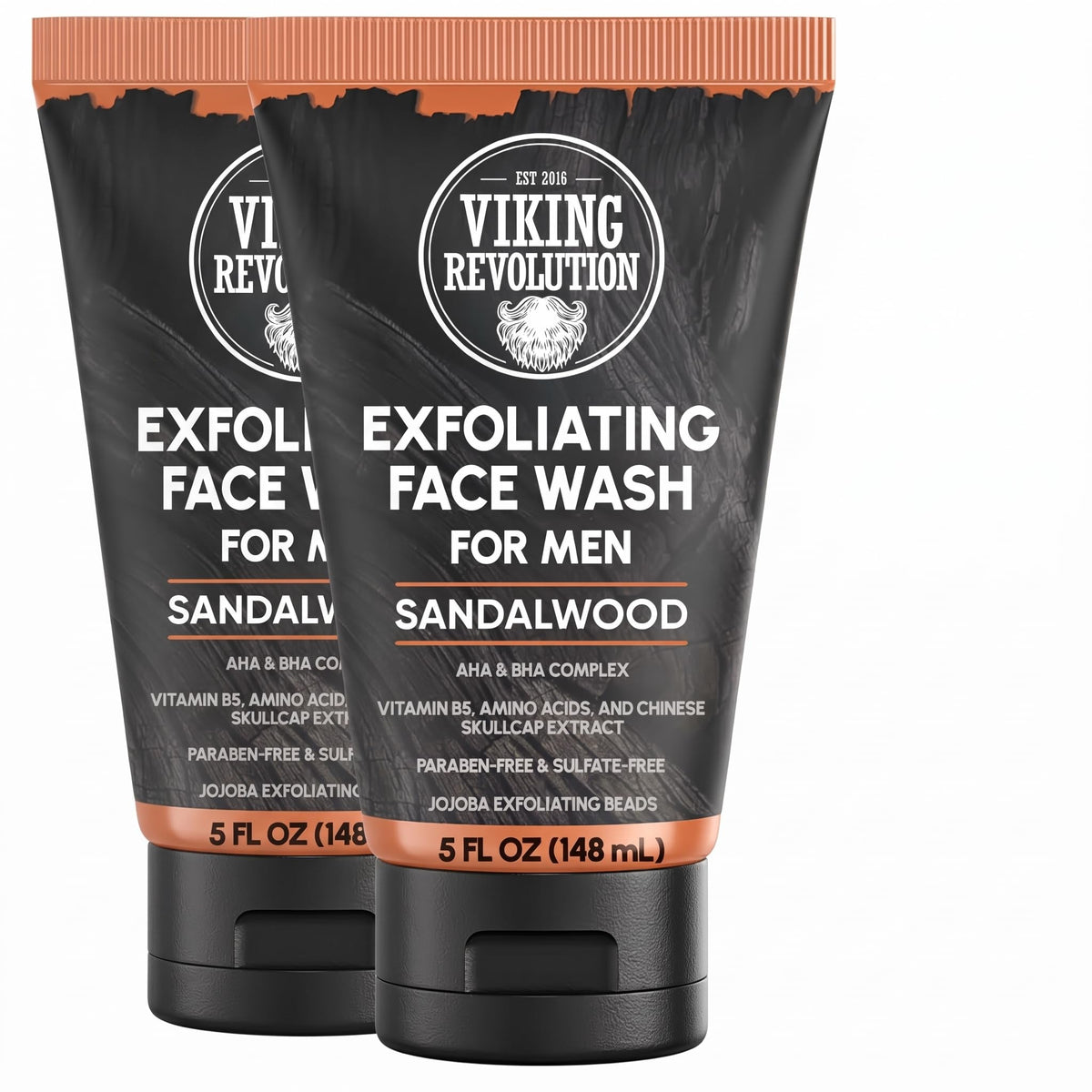 Viking Revolution Sandalwood Exfoliating Face Wash for Men - Viking Revolution Official Imagery - 2