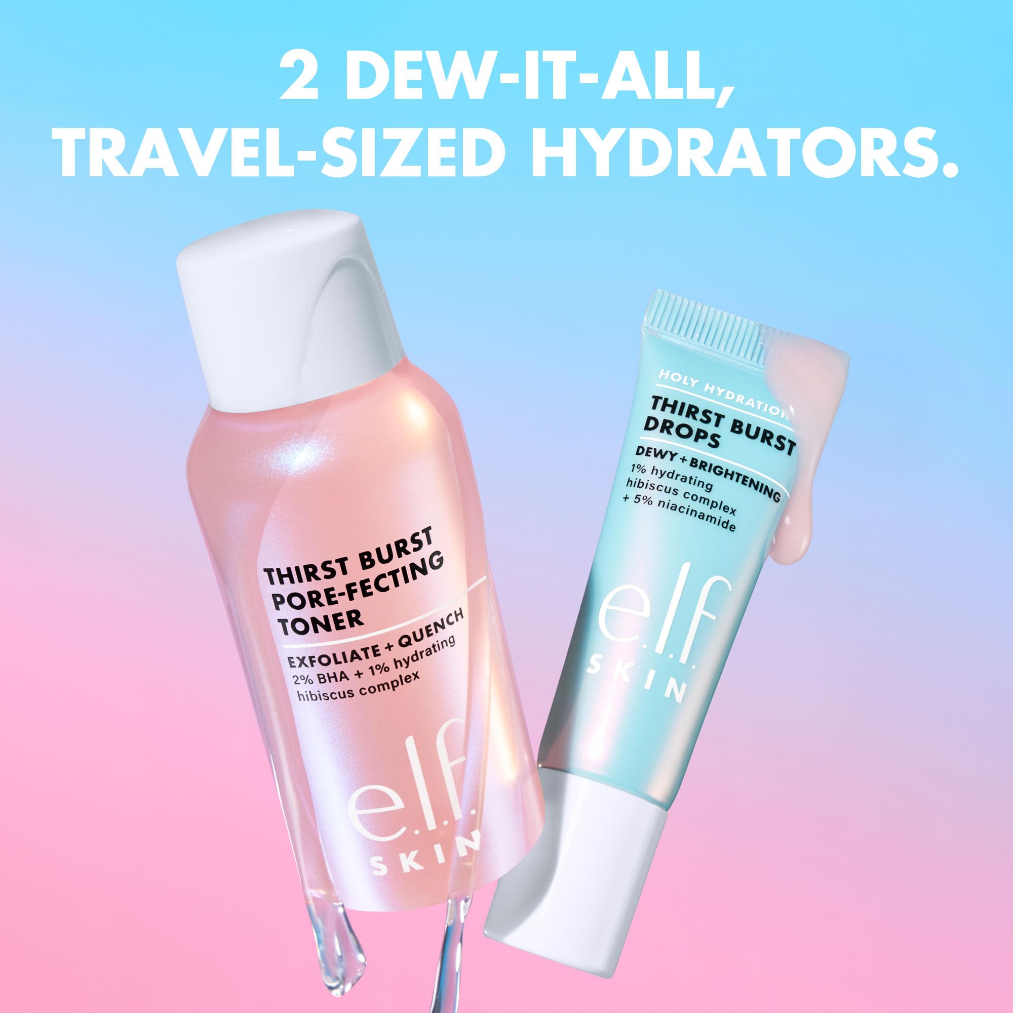 e.l.f. SKIN Thirst Burst Dew-O, Travel-Sized Skincare Set, - e.l.f.