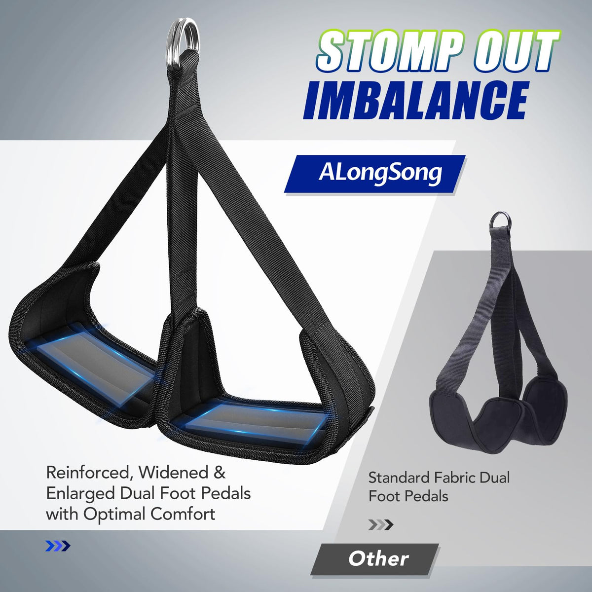 Pull Up Assistance Bands with Foot Support Pedal - ALongSong Official Imagery - 3