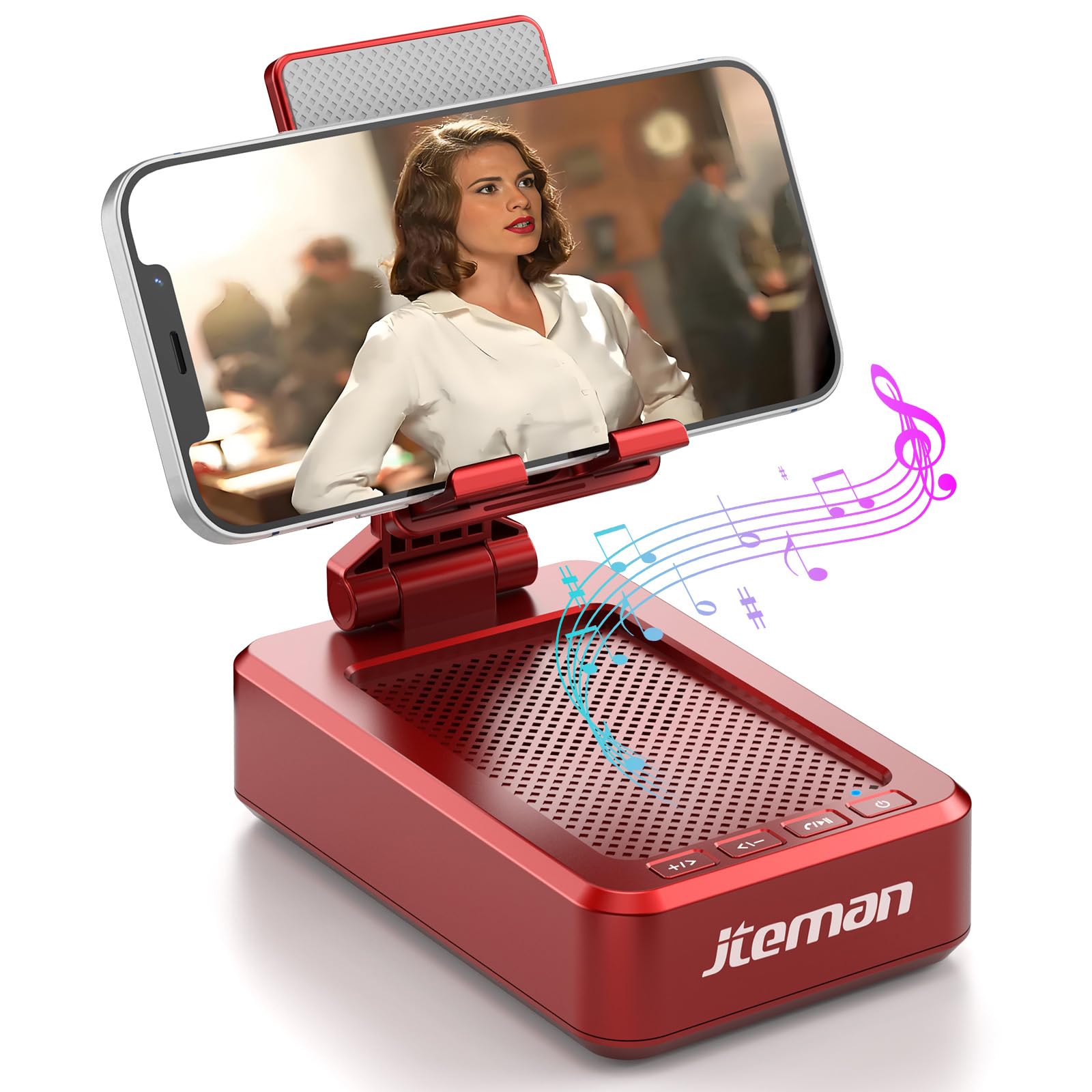 JTEMAN Cell Phone Stand with Bluetooth Speaker,Gifts for Men Tech Gadg - View 9