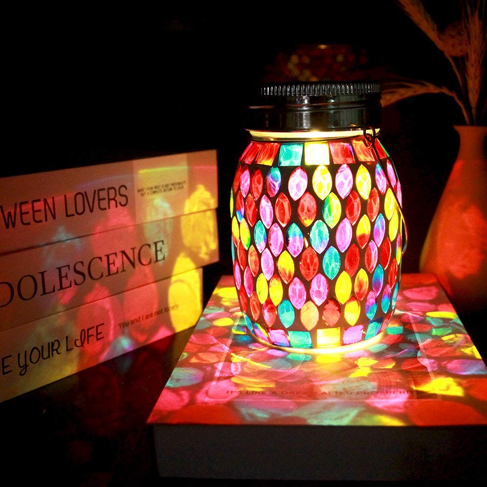 Mosaic Lights Outdoor Hanging Lanterns Rechargeable Mosaic - GUANFU Official Imagery - 6