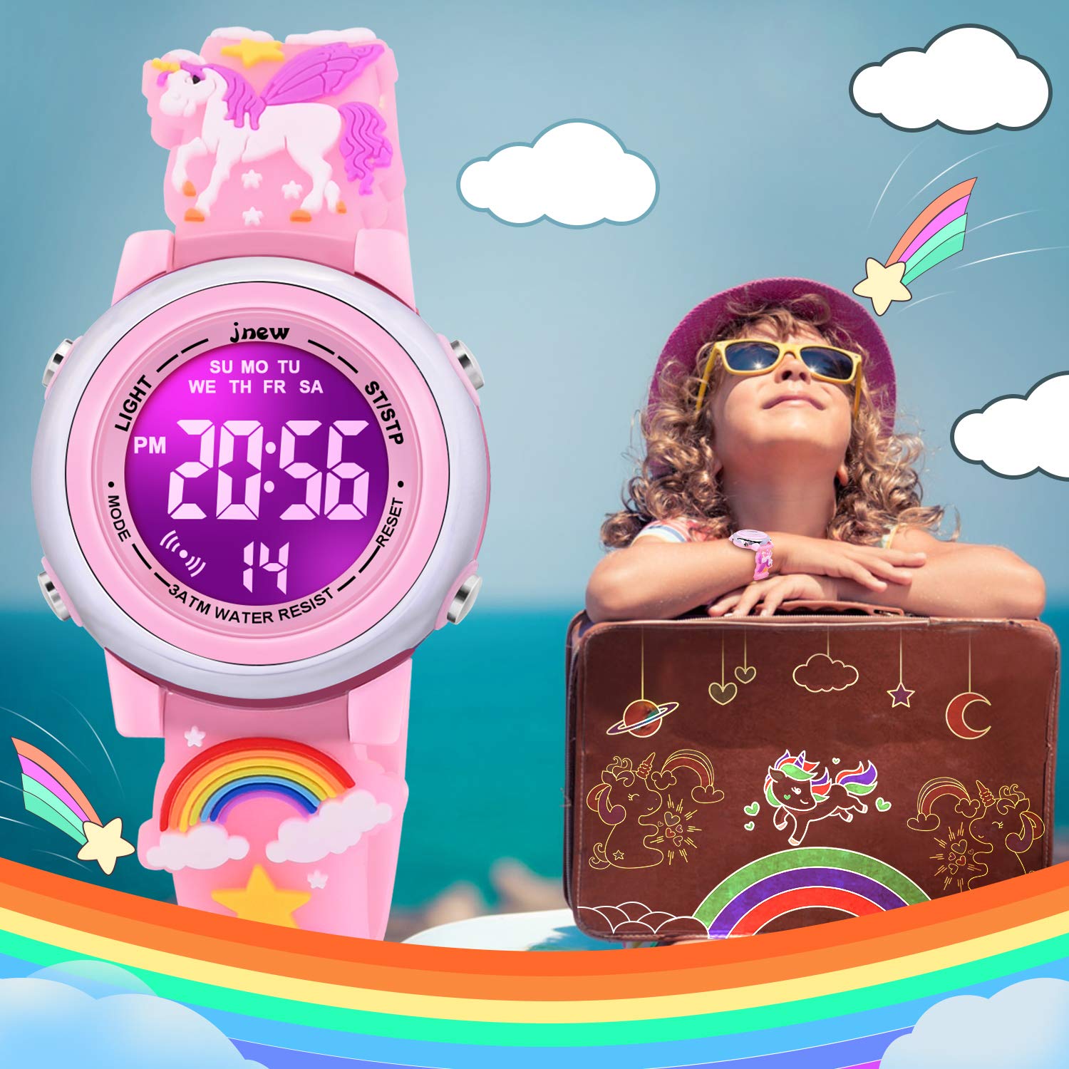 VAPCUFF 3D Cartoon Waterproof Watches for Girls with Alarm - Best Toys - View 5