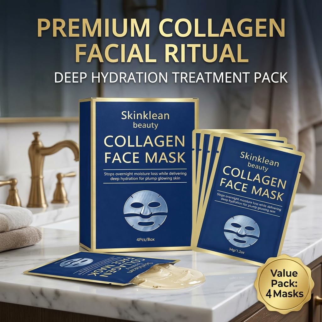 Collagen Face Mask Collagen Real Deep Hydrating Overnight - Skinklean Beauty Official Product Imagery - 6