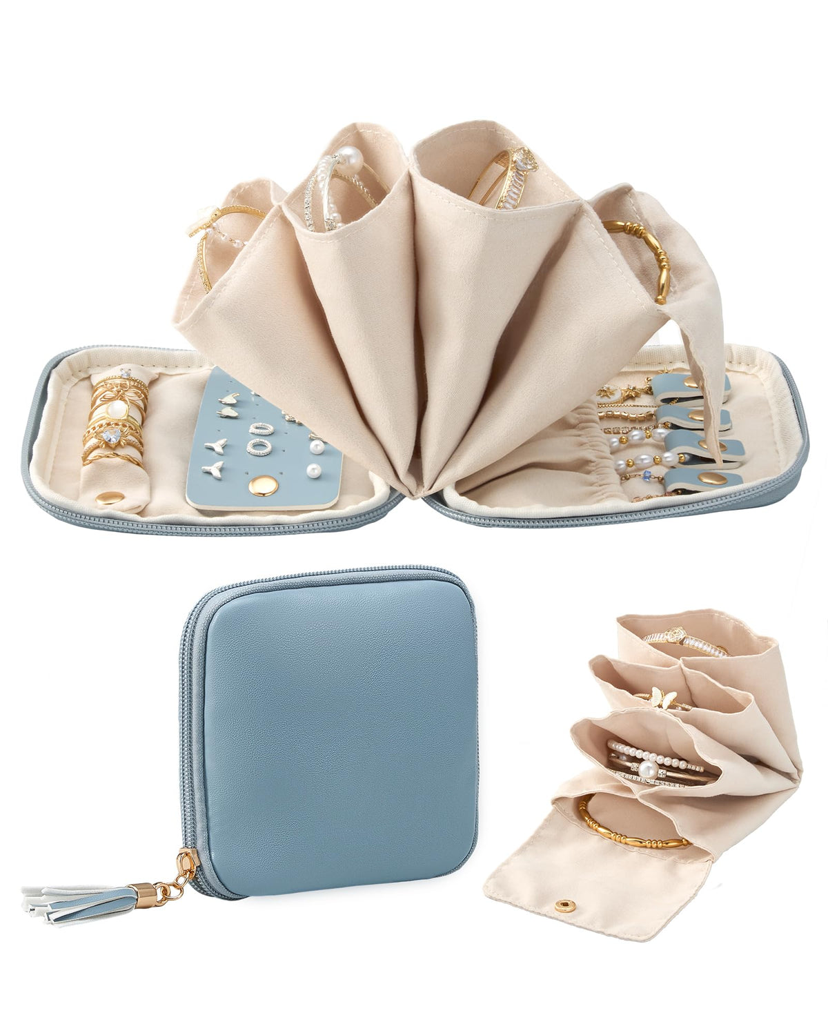 Lolalet Travel Jewelry Case Organizer Soft Jewellery Pouch - Lolalet Official Imagery - 1