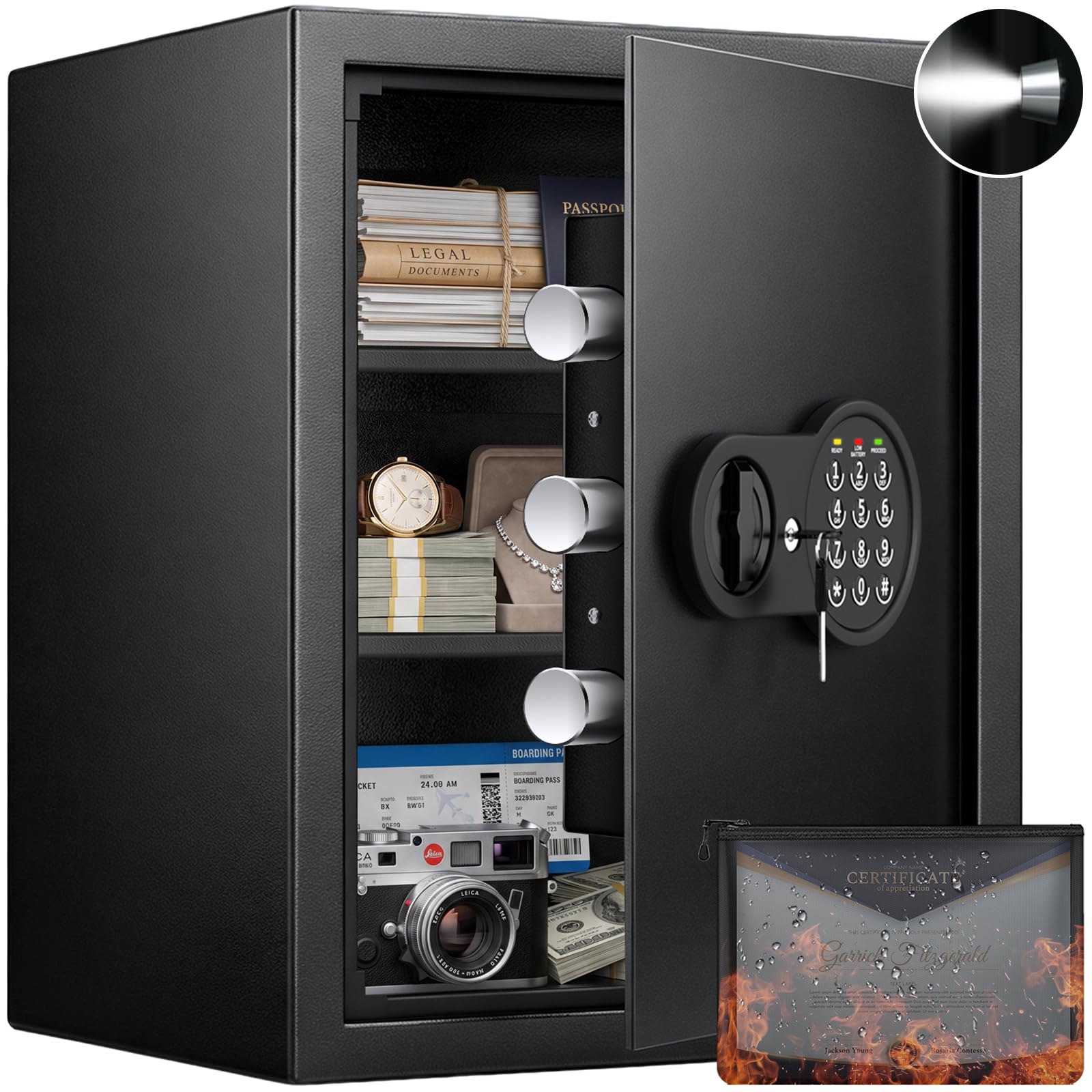 Mitlvge 17.55'' Home Safe Box with Digital Keypad, 3.2 Cu Ft Home - Mitlvge Official Product View 1