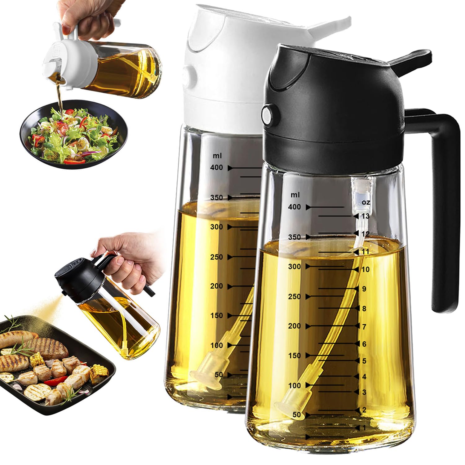 TrendPlain 16oz/470ml Glass Olive Oil Sprayer for Cooking – 2 in - TrendPlain Official Product View 8