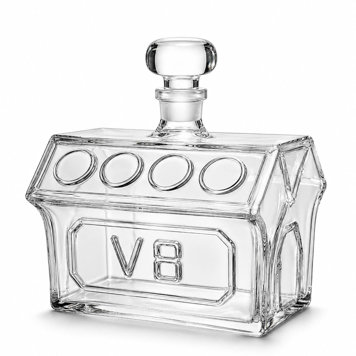 V8 Engine Whiskey Decanter Glass Car Motor Liquor Bottle - KAAS HAUS Official Imagery - 1