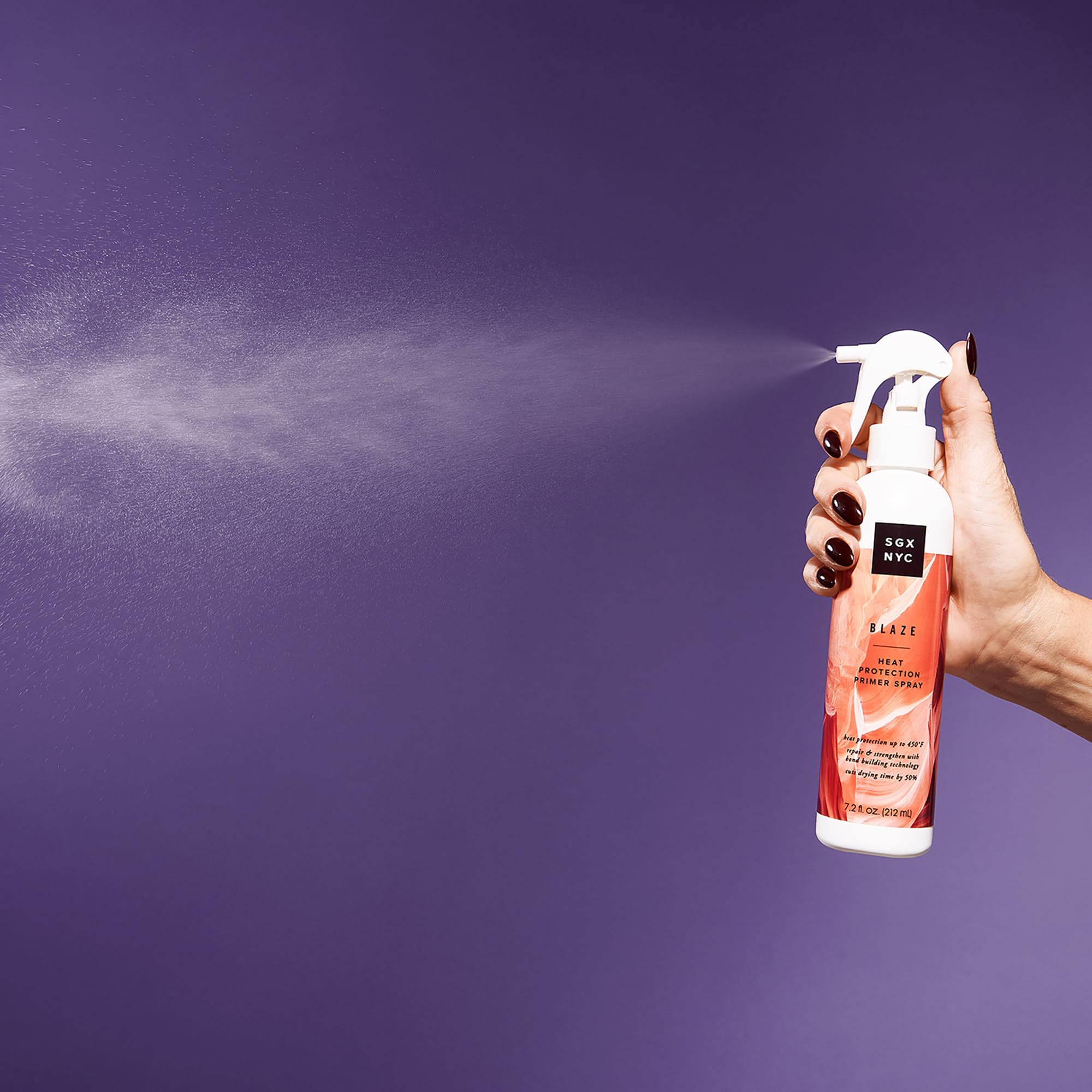 SGX NYC Blaze Heat Protection Primer Spray - Leave-In Heat Protection Spray for Hair - Infused with Ceramides - Revitalizes Damaged Hair - 2 pc