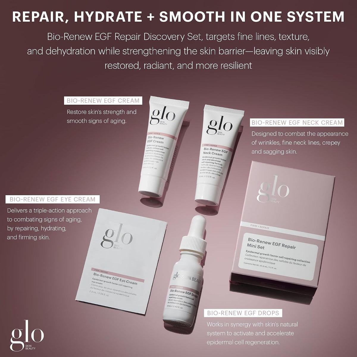 Glo Skin Beauty Bio Renew EGF Anti Aging Travel Discovery - Glo Skin Beauty Official Imagery - 3