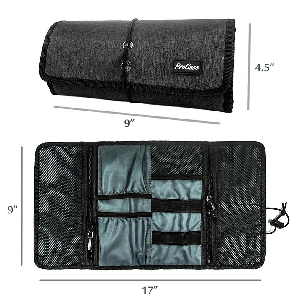ProCase Electronic Organizer Cord Pouch, Travel Cable Charger Phone Accessories - ProCase Official Product View 3