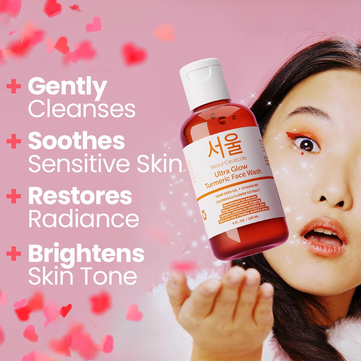 SeoulCeuticals Korean Turmeric Face Wash Brightening - SeoulCeuticals Official Product Imagery - 3