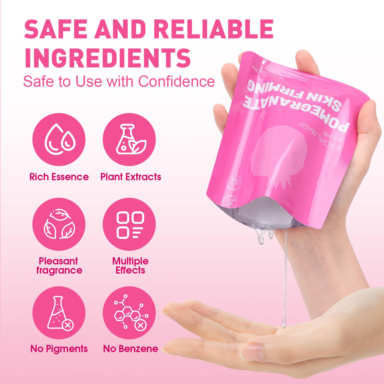 12 Pack Collagen Hydrating Face Masks Skincare, Face Mask for - KONEUK