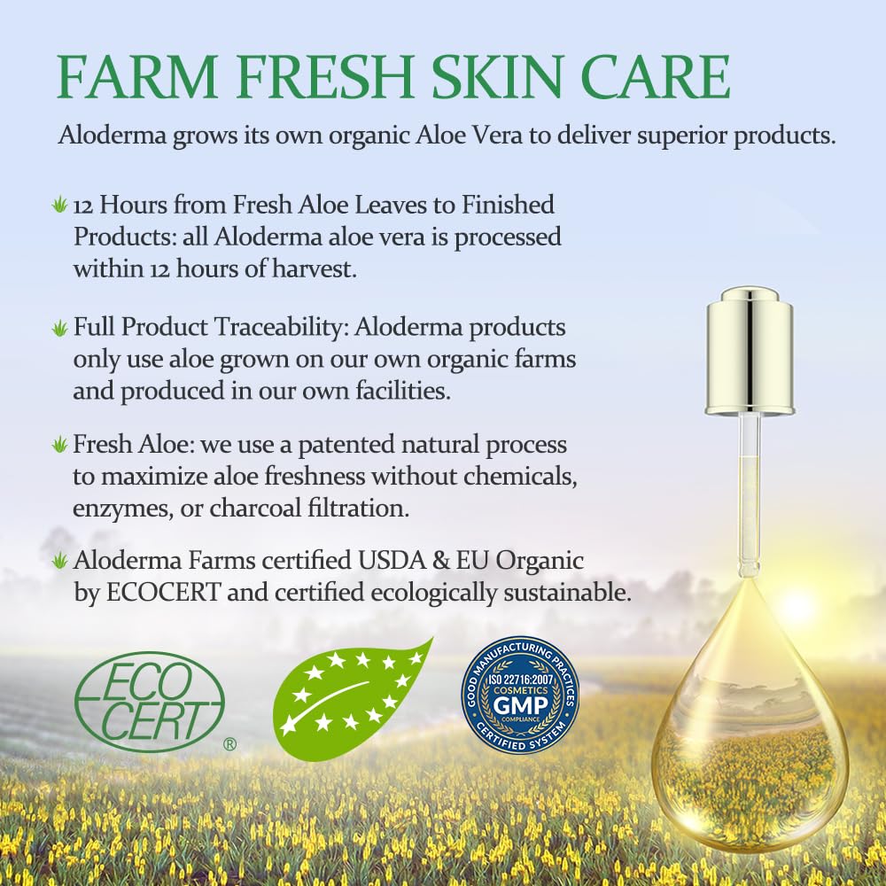 Aloderma organic aloe vera gel in a 4.02 oz jar, pure and hydrating skin moisturizer for soothing skin care.