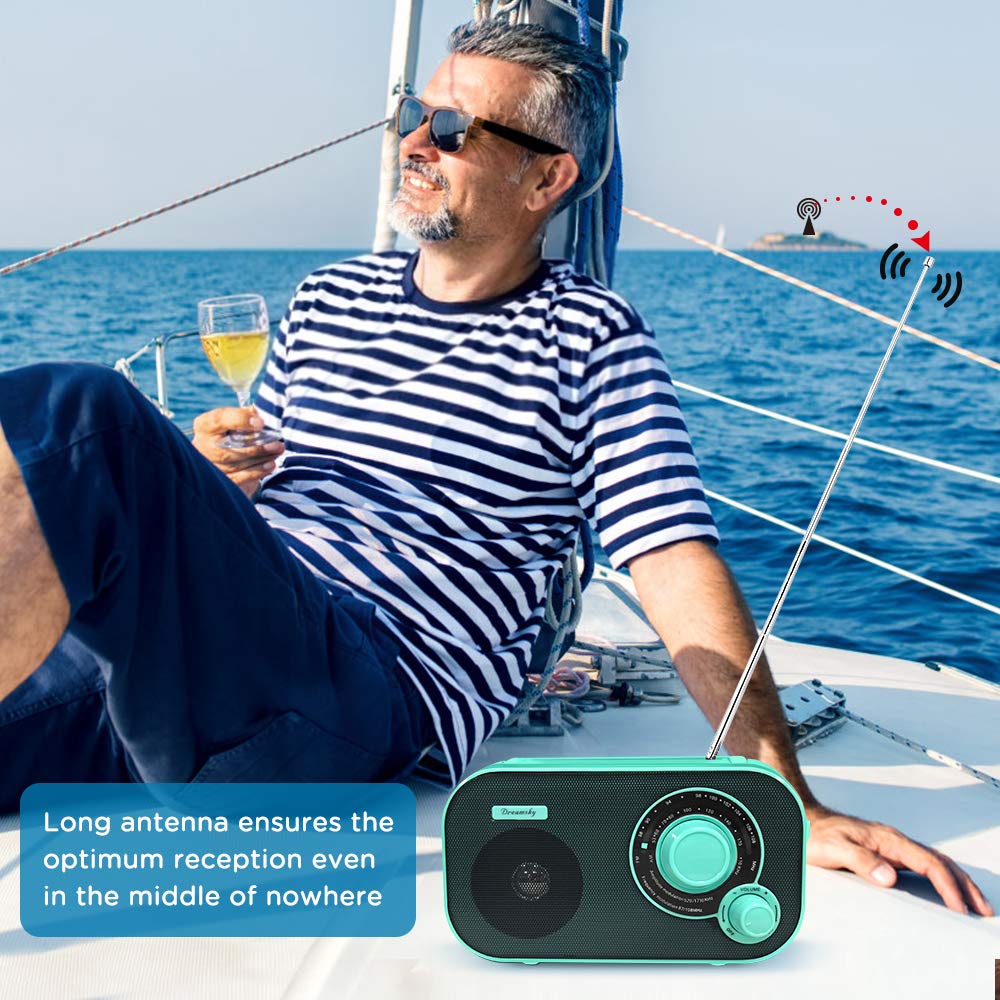 DreamSky AM FM Portable Radio – Plug-In or Battery