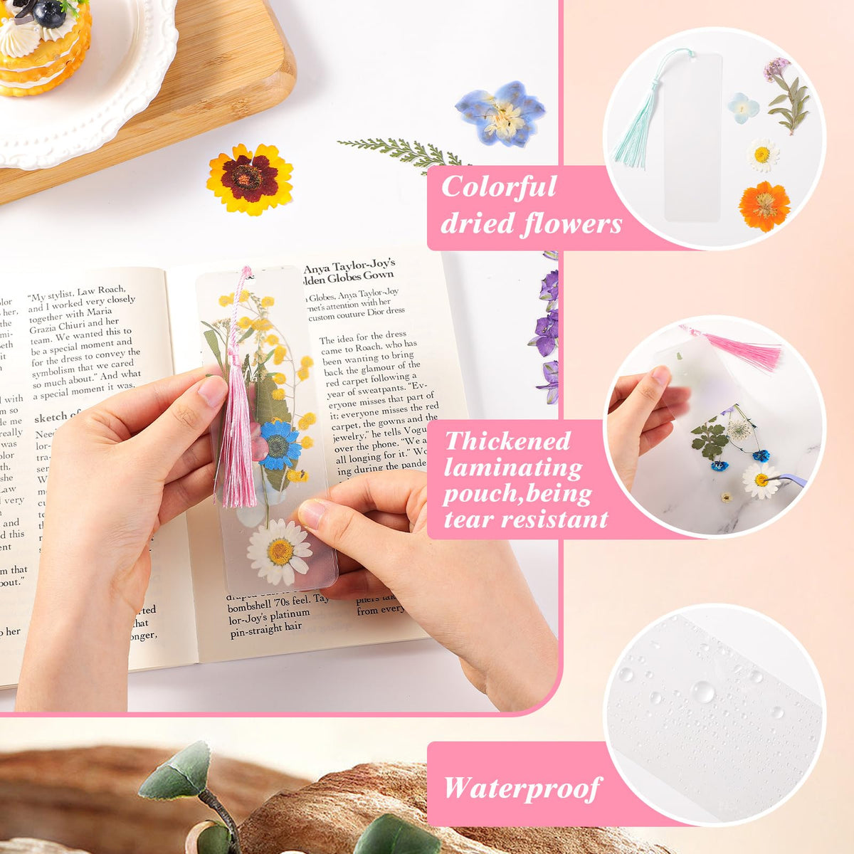326Pcs Pressed Flower Bookmark Making Kit DIY Bookmark Kit - WSICSE Official Imagery - 4