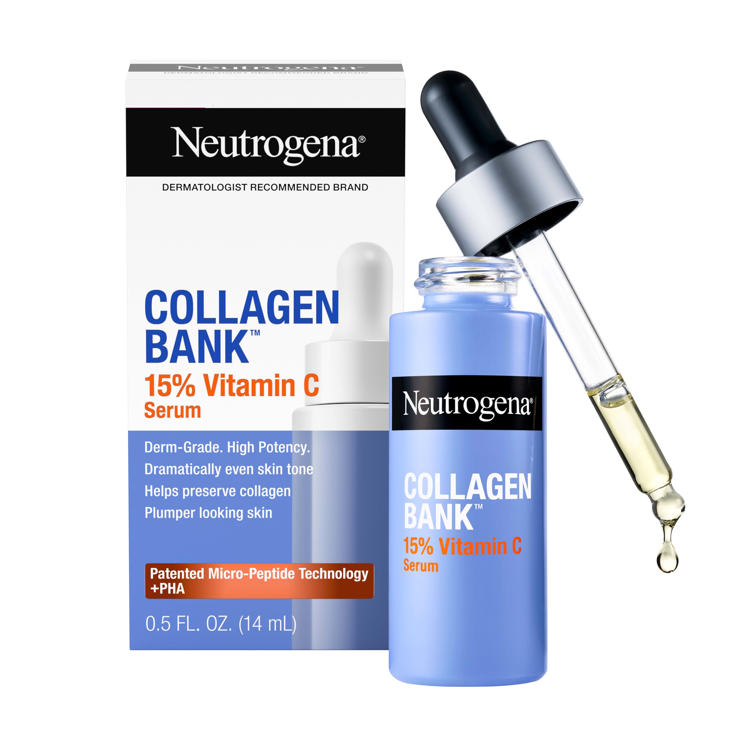Neutrogena Collagen Bank 15%, Vitamin C Face Serum, 0.5 fl. oz - 4.2               4.2 out of 5 stars