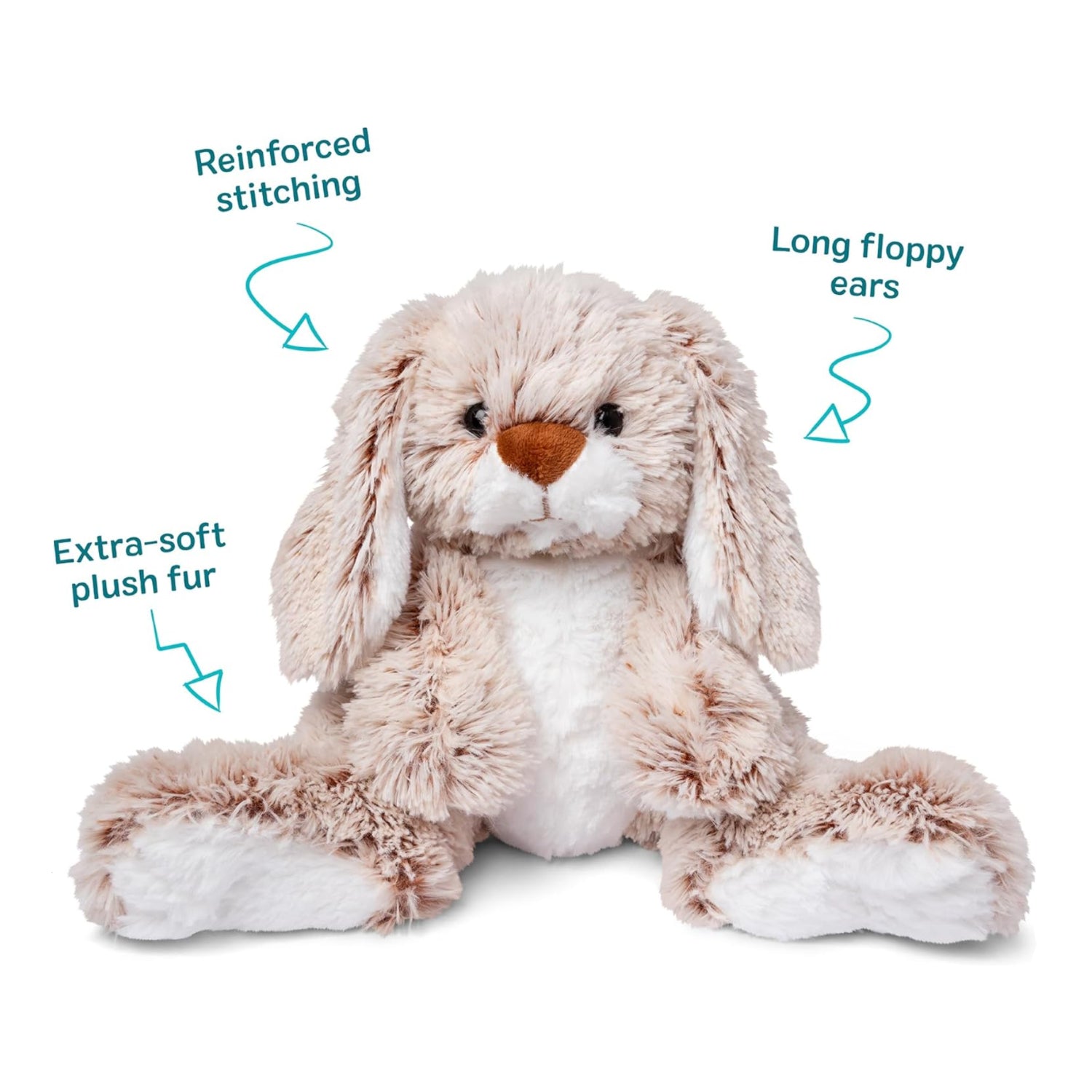 Elefair Melissa & Doug Burrow Bunny plush toy with large feet, soft stuffed animal for children, detailed bunny character.