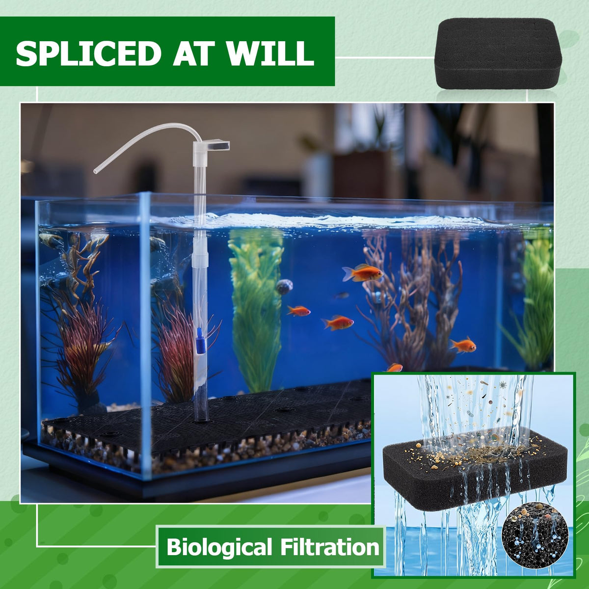 Sieral Undergravel Aquarium Filter for 20 29 Gallon Fish - Sieral Official Imagery - 8