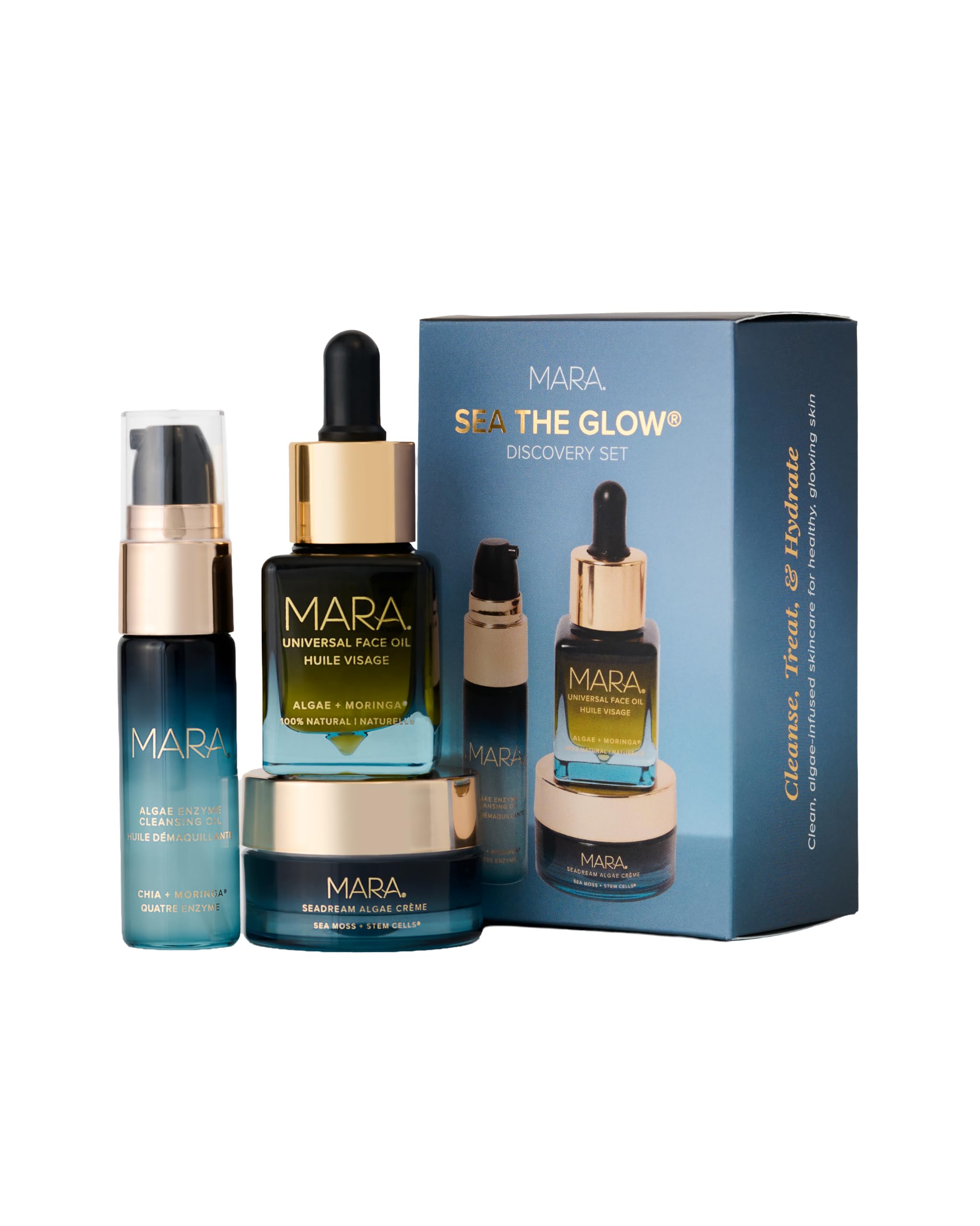 MARA Sea the Glow Discovery Skincare Set (3-Piece Kit) - Product Imagery