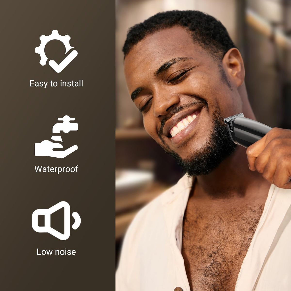 Rechargeable Beard Trimmer for Men in 1 Grooming Kit - SHPAVVER ETHUP Official Imagery - 6