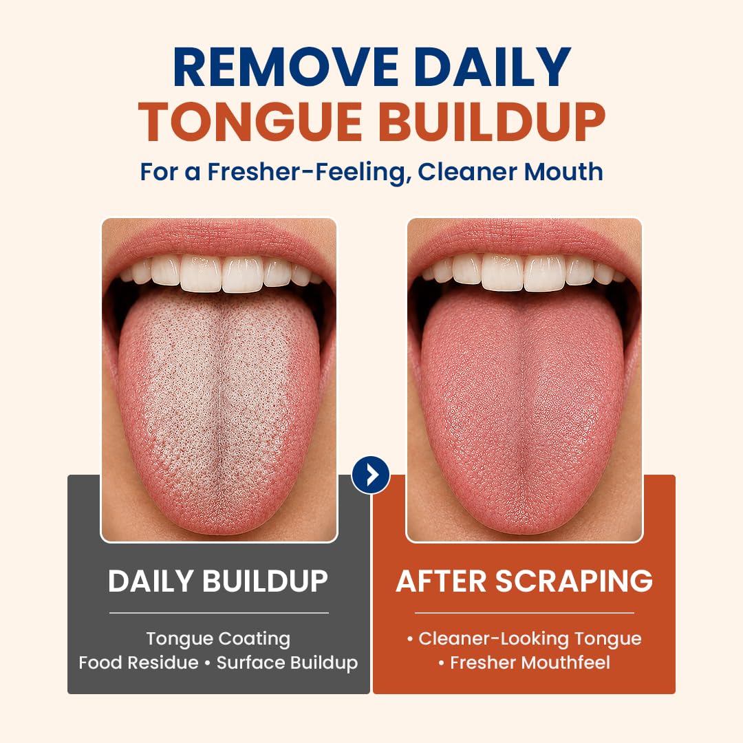 Pure Copper Tongue Scraper for Adults and Kids - 4 Pack Premium Ayurvedic Metal Tongue Cleaner Set, Fresh Breath Hygiene Support, Travel-Friendly, USA-Based Seller - Natruveda Official Product View 4