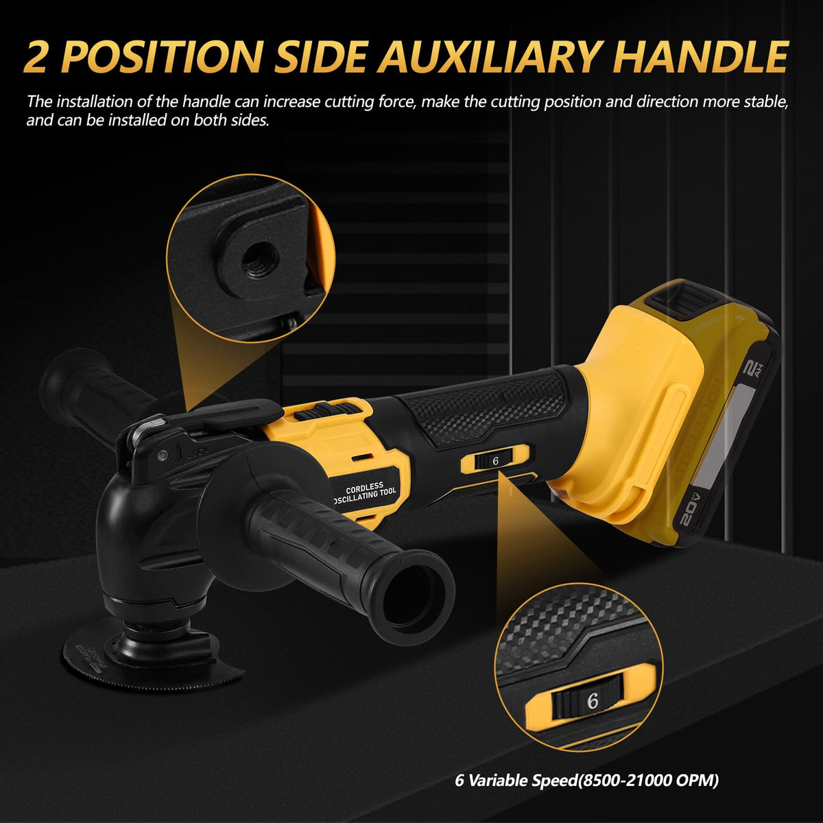 Cordless Oscillating Tool Brushless Orbiting Tool Compatible - Labfintom Official Imagery - 6