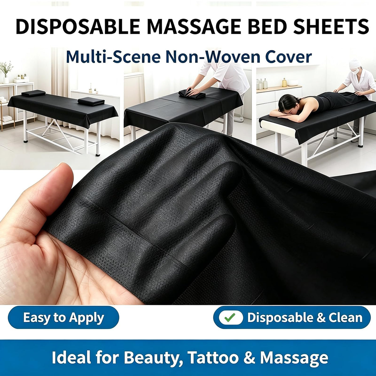 Disposable Massage Sheets 50 Piece 71 x 31 Inch Non Woven - YILUFA1688 Official Imagery - 3