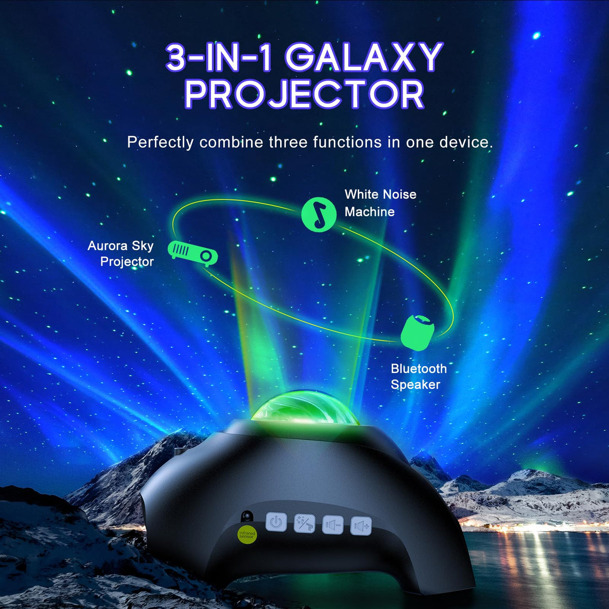 Northern Galaxy Light Aurora Projector with 33 Light Effects - HODANS Official Imagery - 3