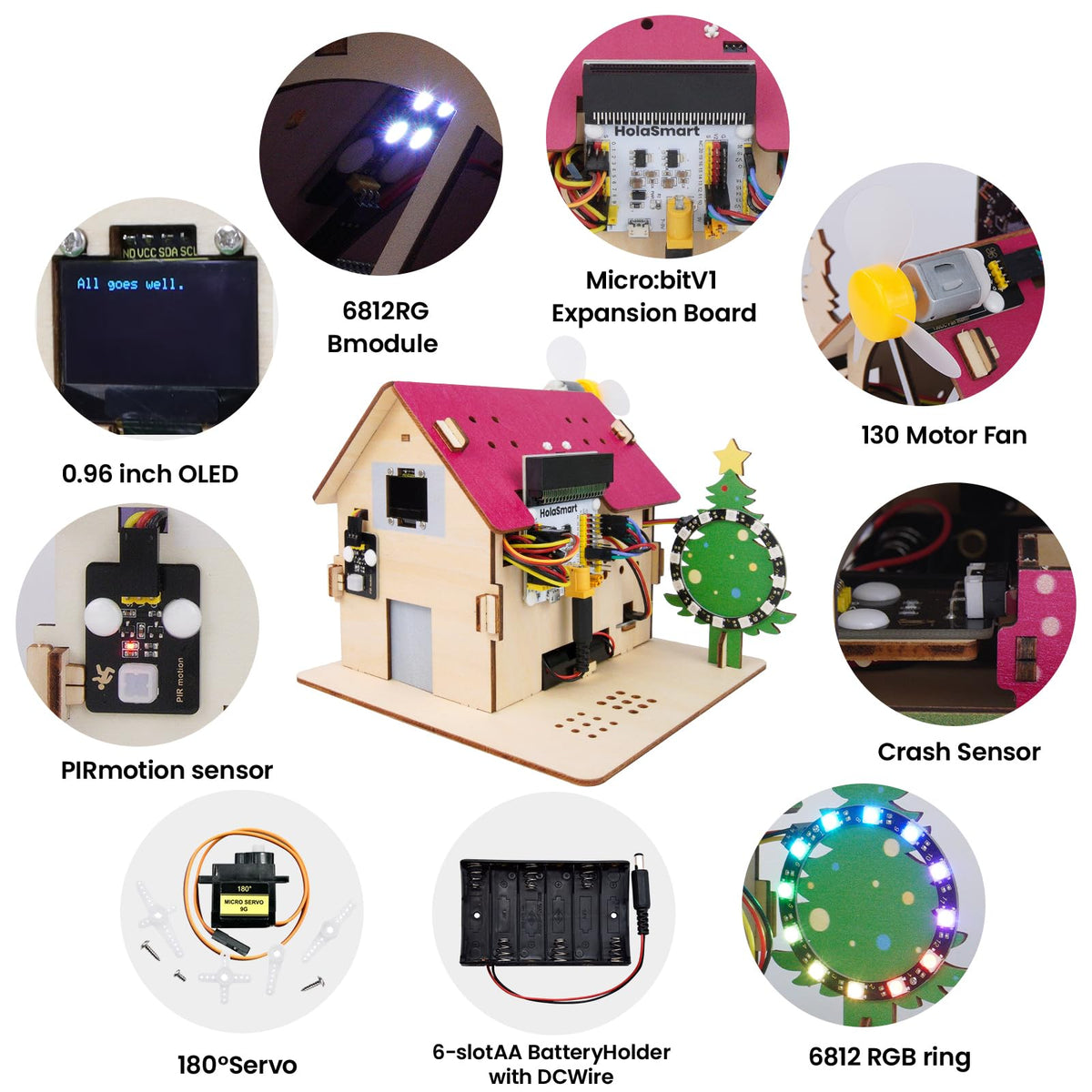 Microbit Smart Home Kit for Microbit V1 and V2 Electronics - HOLASMART Official Imagery - 5
