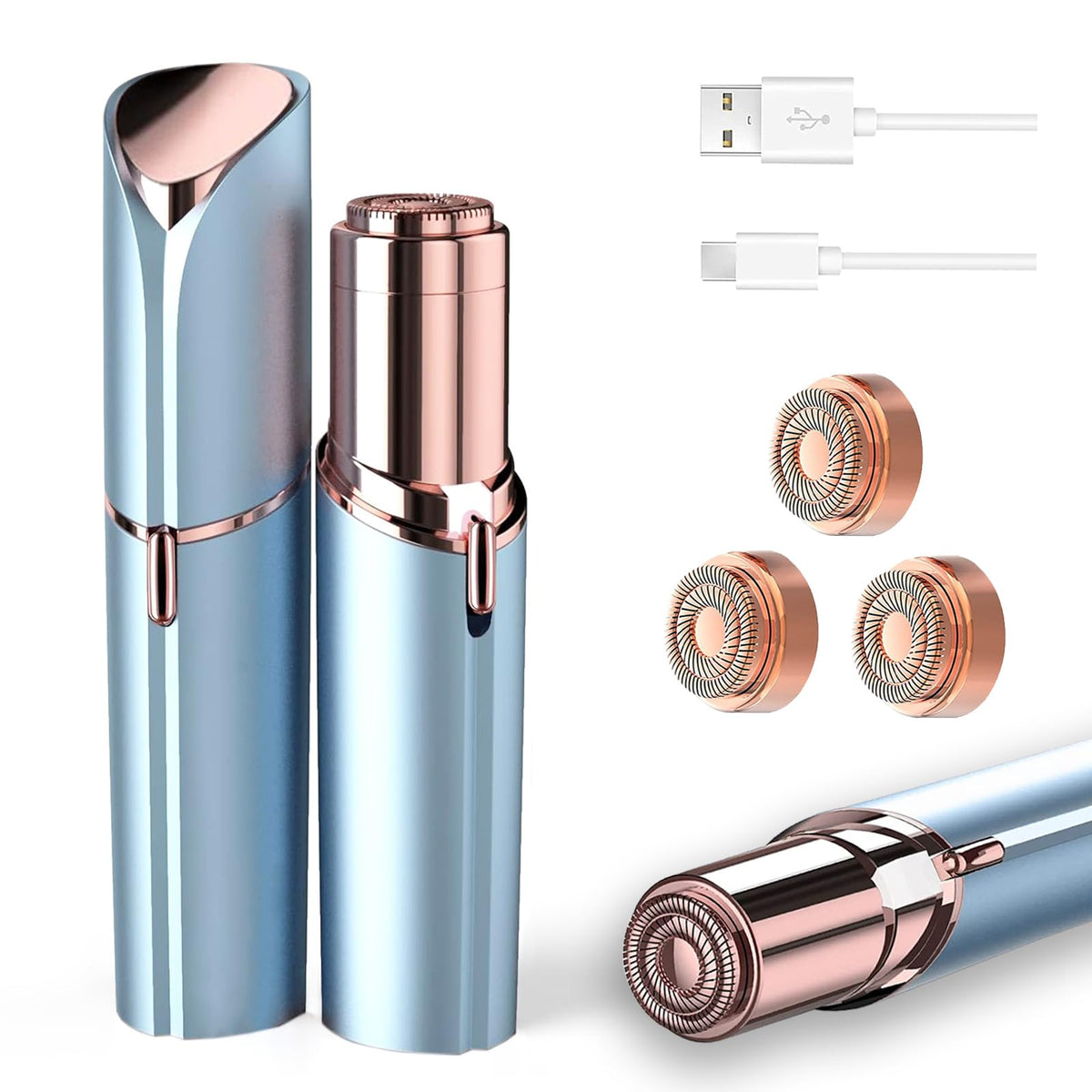 Facial Hair Removal for Women USB Rechargeable 3 Replacement - tuokiy Official Imagery - 2