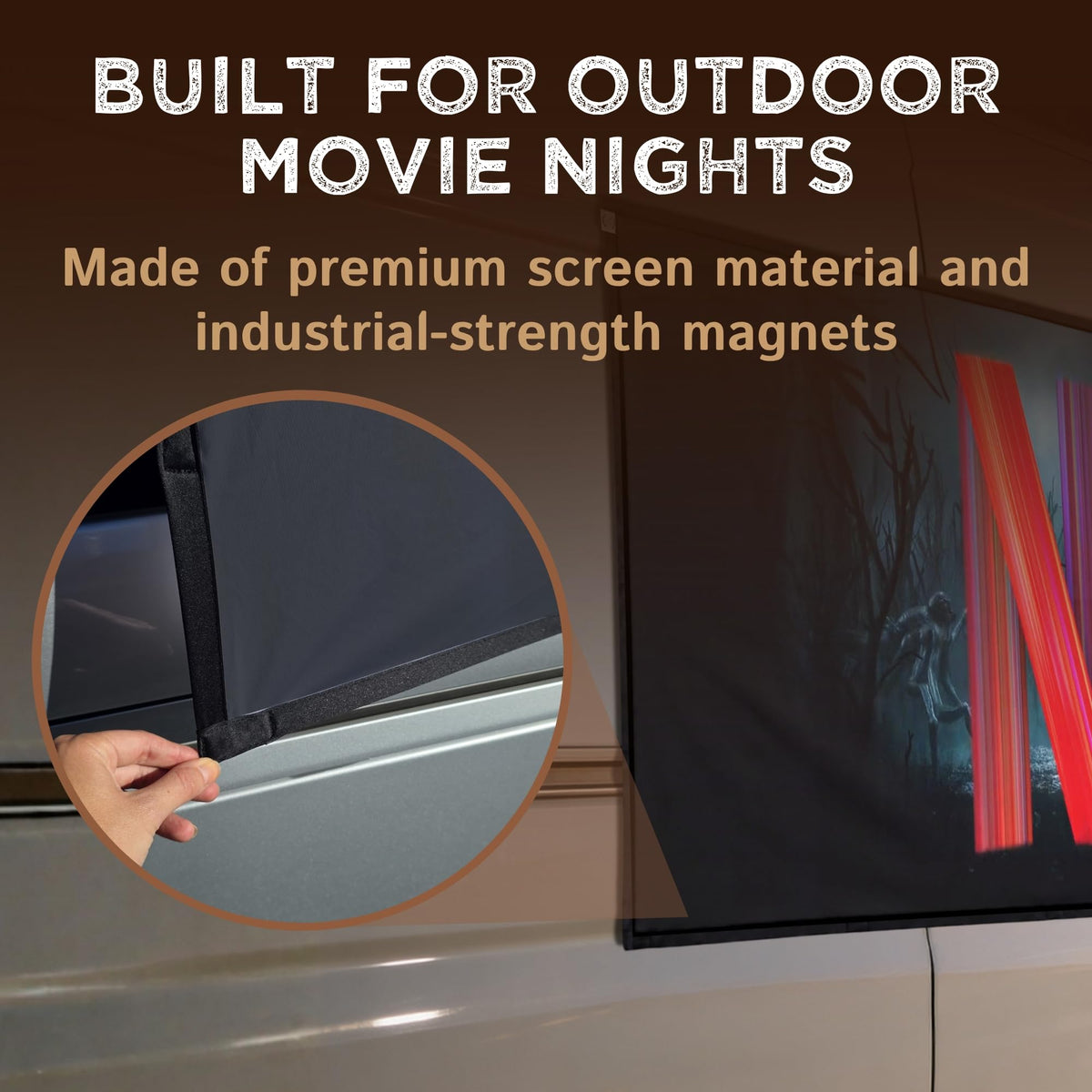 Magnetic Outdoor Projector Screen - Living in a Bubble Official Imagery - 7