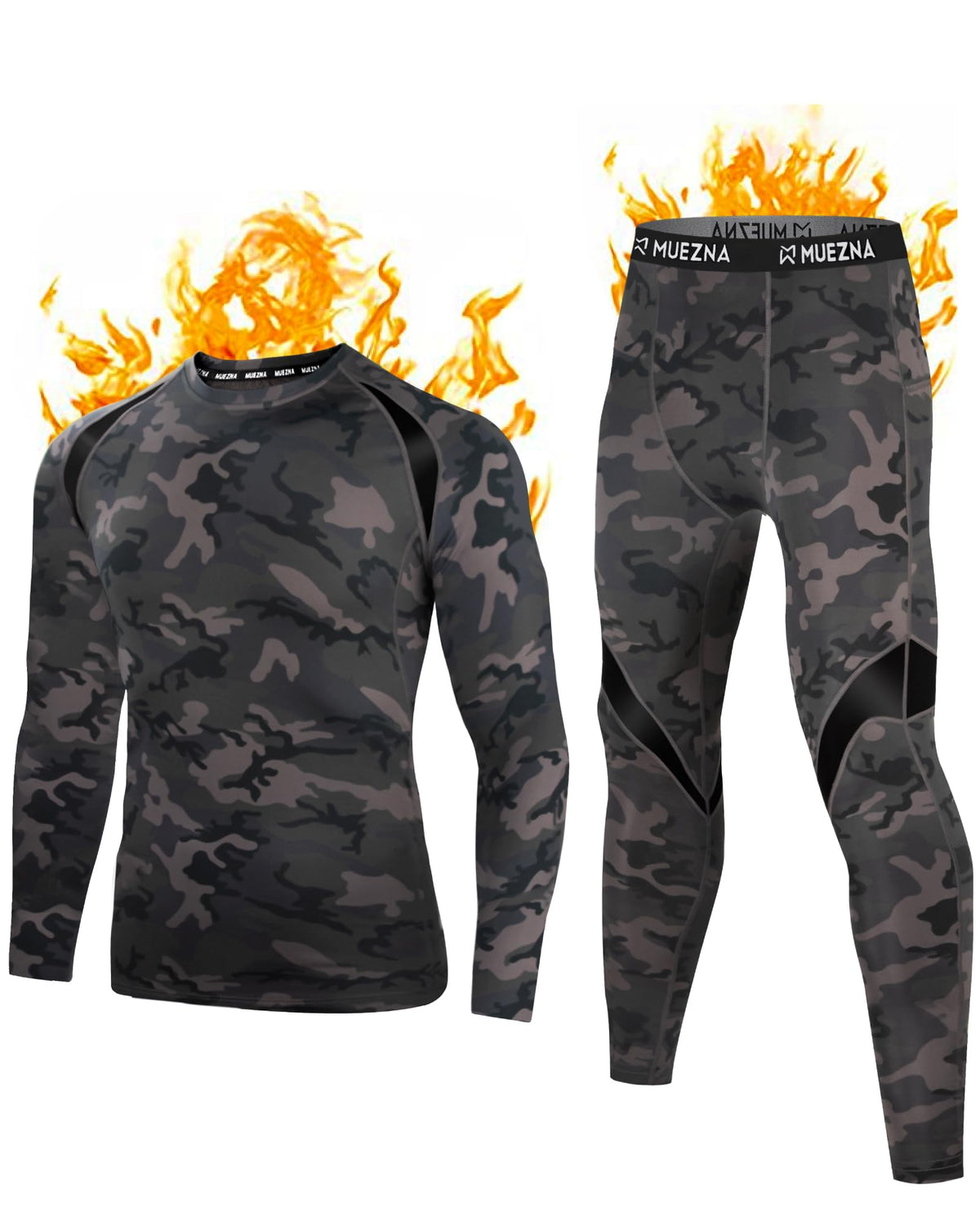 Muezna Men s Thermal Top and Bottom Set Underwear Long Johns - Muezna Official Imagery - 1