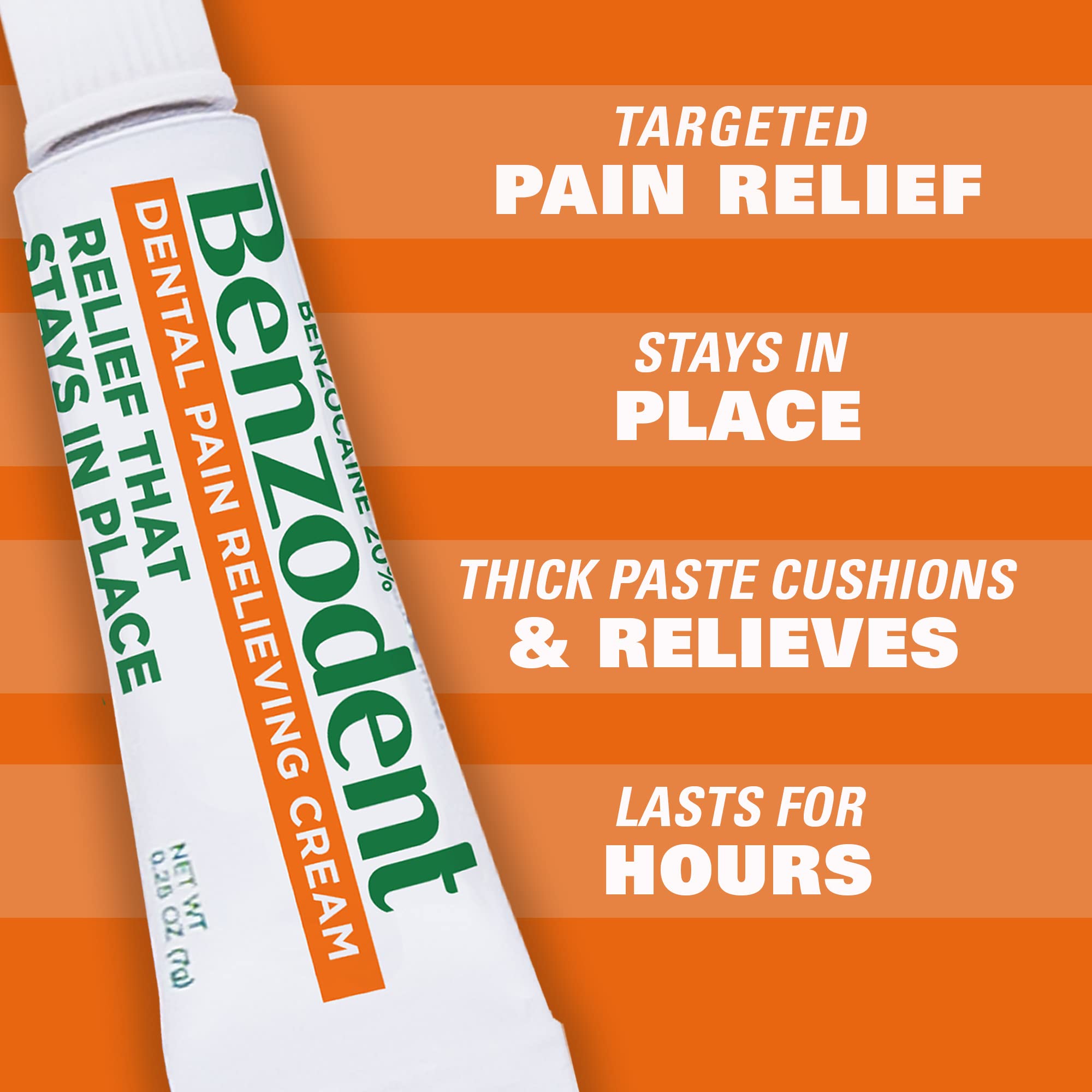 Benzodent Max Strength Dental Pain Relief Cream 1oz
