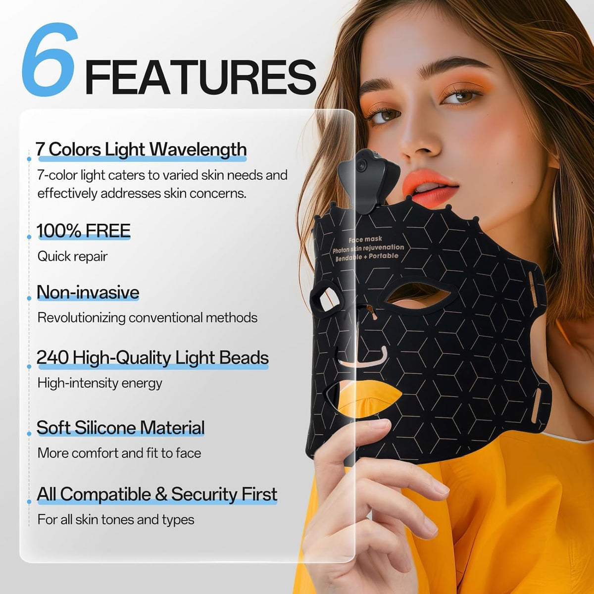 Red Light Mask for Face - Facego Official Imagery - 3