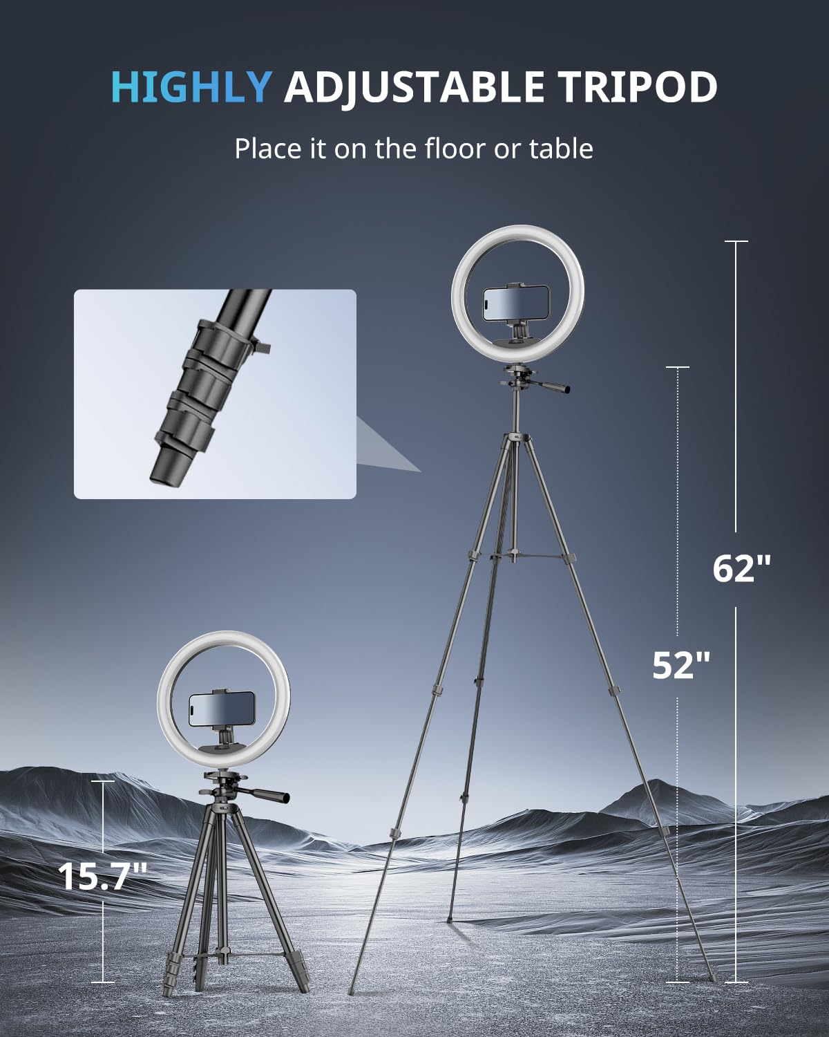 UBeesize 12 inch Ring Light with Stand Selfie Ring Light - UBeesize Official Imagery - 4