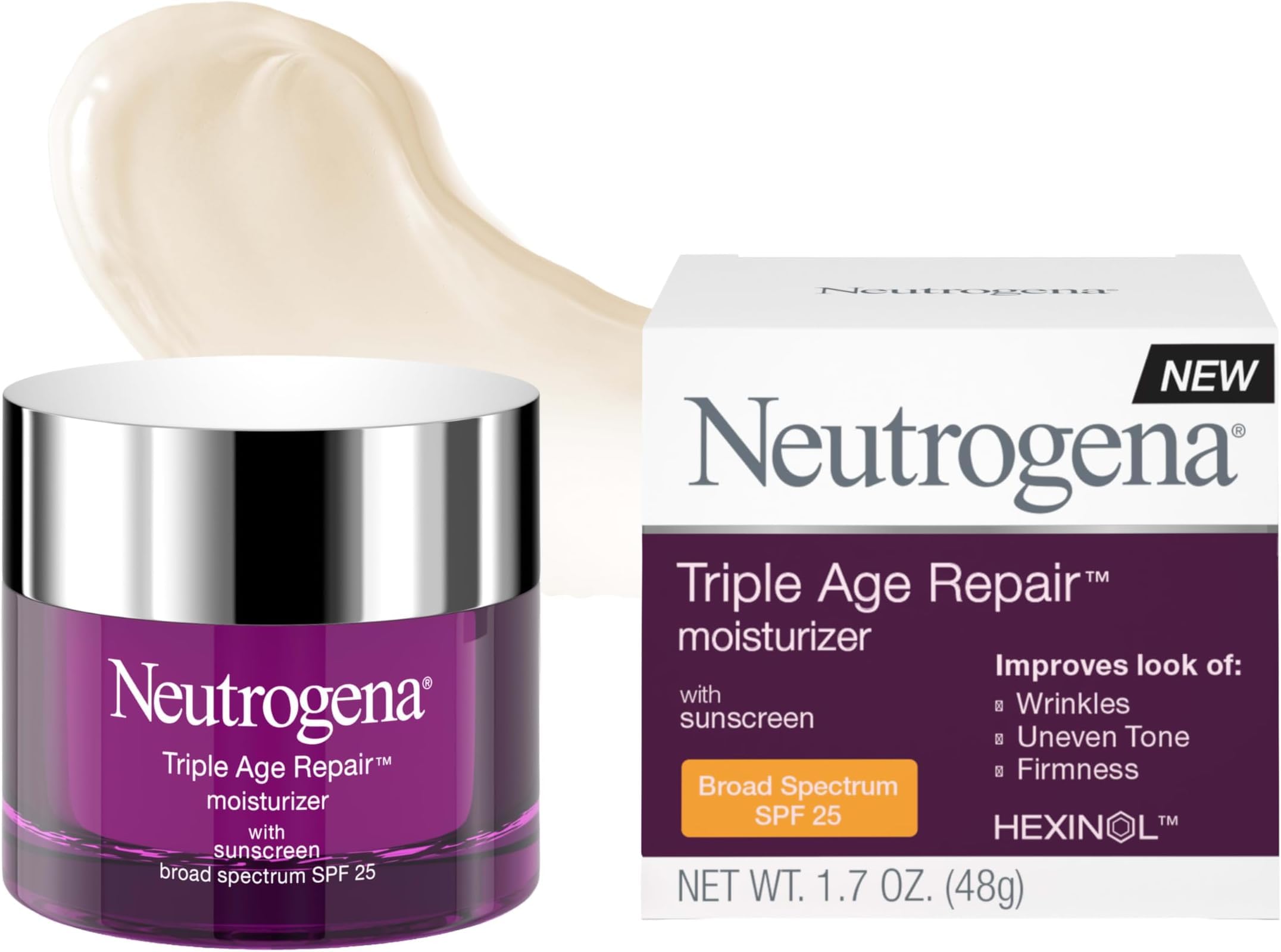 Neutrogena Triple Age Repair Face Moisturizer, SPF 25, 1.7 fl. oz - Neutrogena