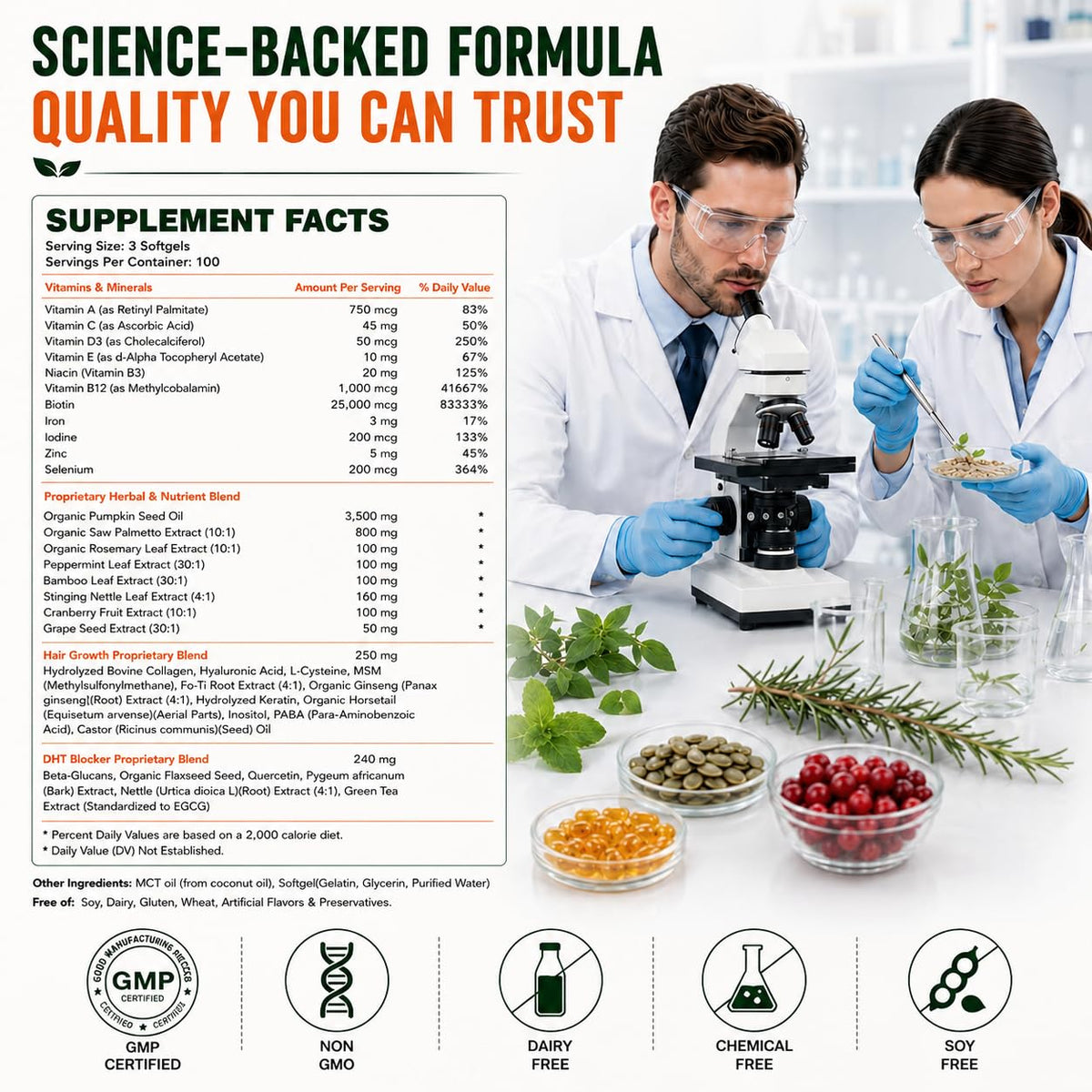 Cold Pressed Pumpkin Seed Oil with Saw Palmetto Capsules for - Dobeko Official Imagery - 8