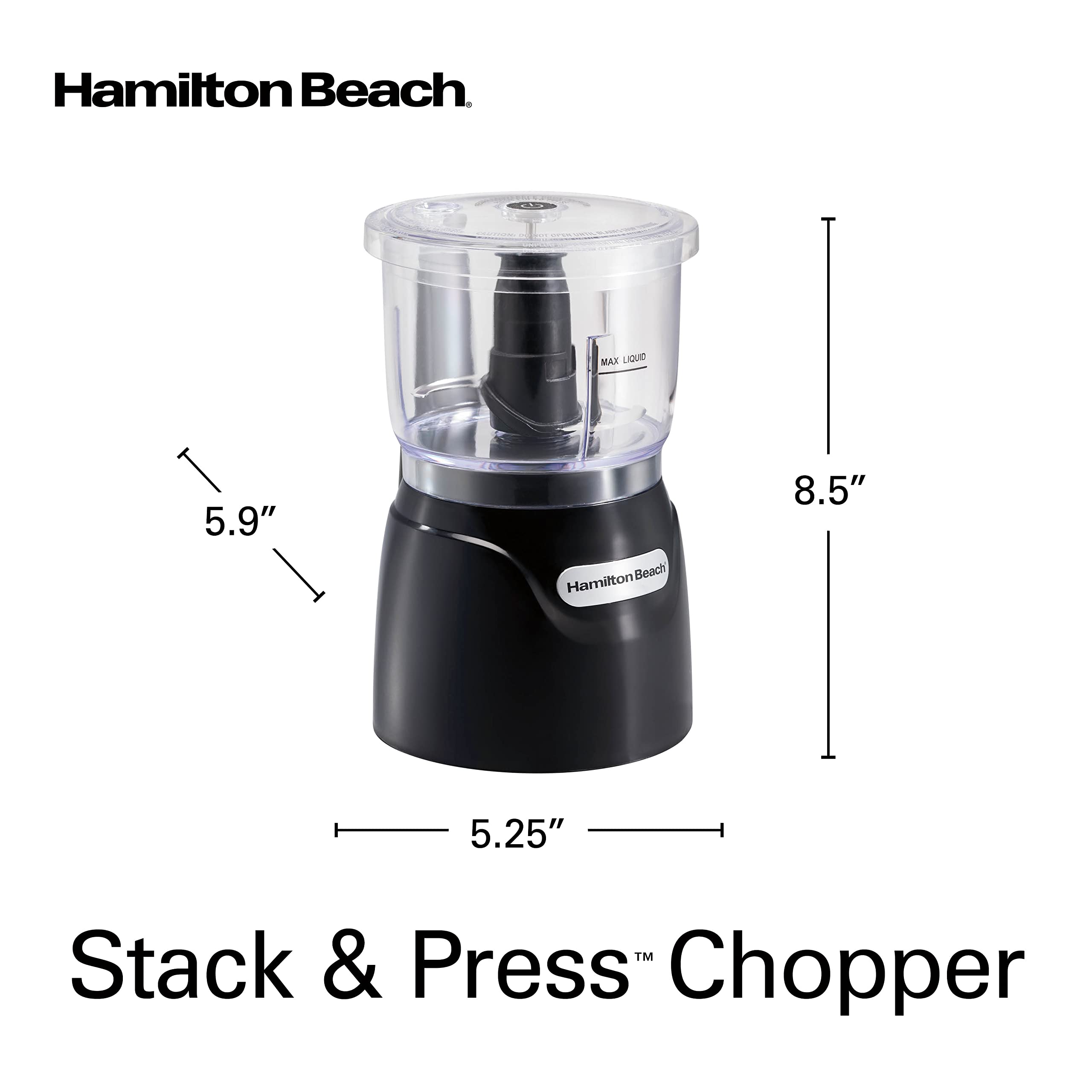 Hamilton Beach 3 Cup Electric Vegetable Chopper & Mini Food Proce by Hamilton Beach - Angle View 2