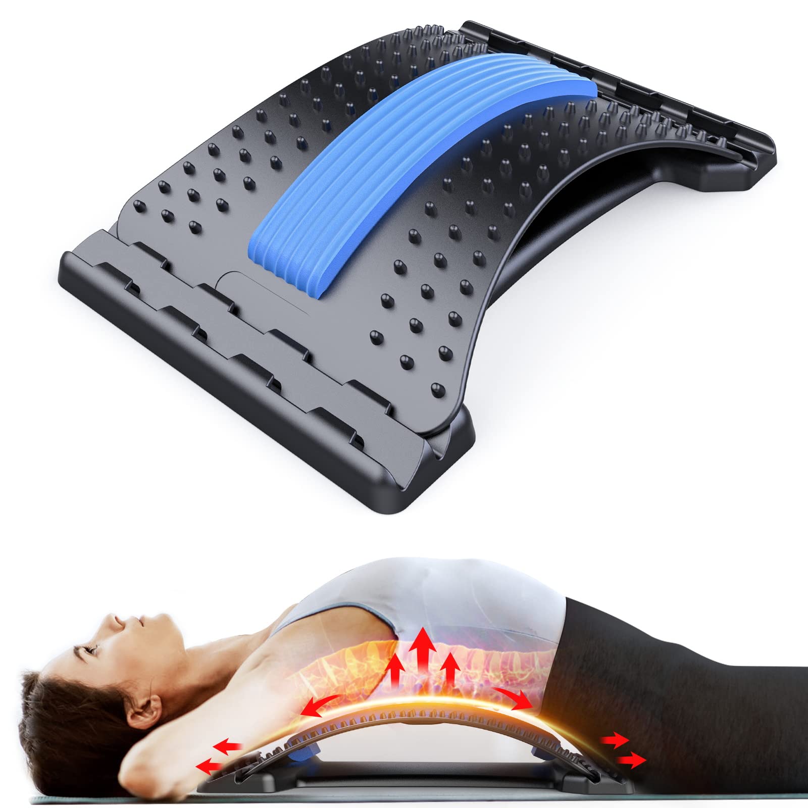 MINOLL Back Stretcher for Lower Back Pain Relief, Multiple Level Adjus - View 10