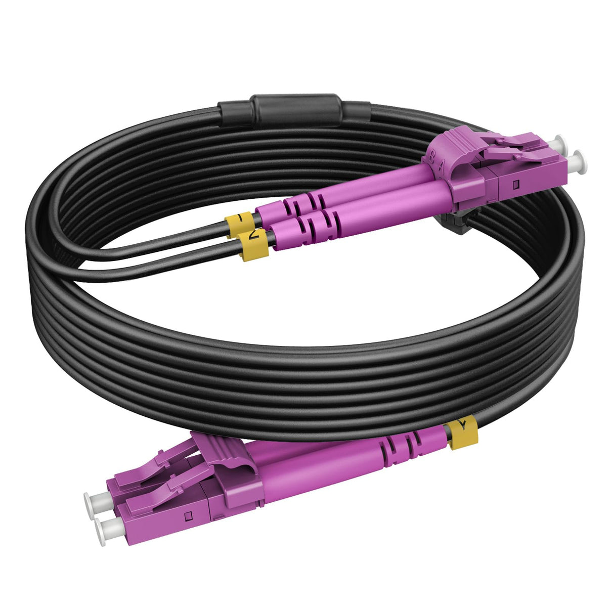 OM3 LC to LC Fiber Patch Cable Armored Multimode 65ft 20m - RamboCables Official Imagery - 5
