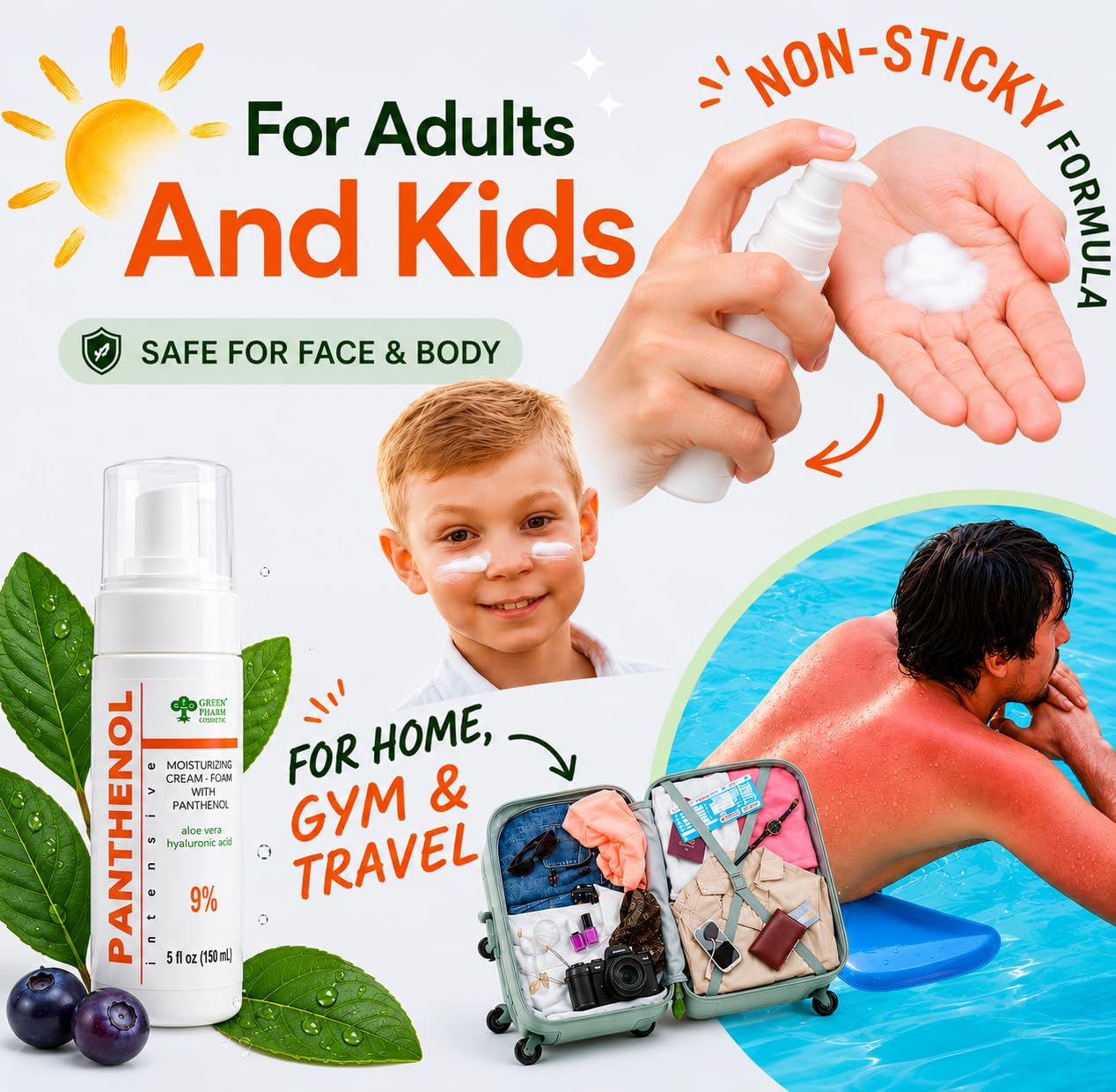 9% Panthenol Foam Spray – After Sun, Redness & Barrier Repair