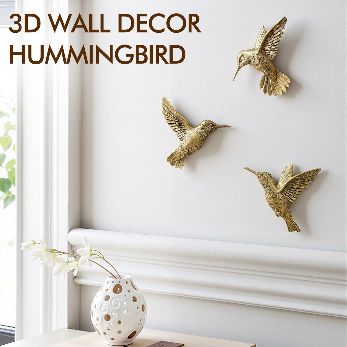 GUSFREUD 3D Hummingbird Wall Decor Set - GUSFREUD Official Imagery - 7