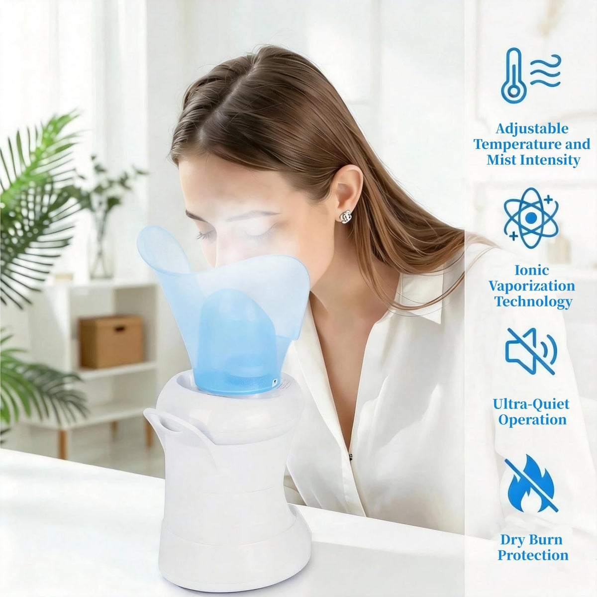 2 in 1 Nasal Steamer Nano Ionic Facial Steamer with - Takeashine Official Imagery - 5