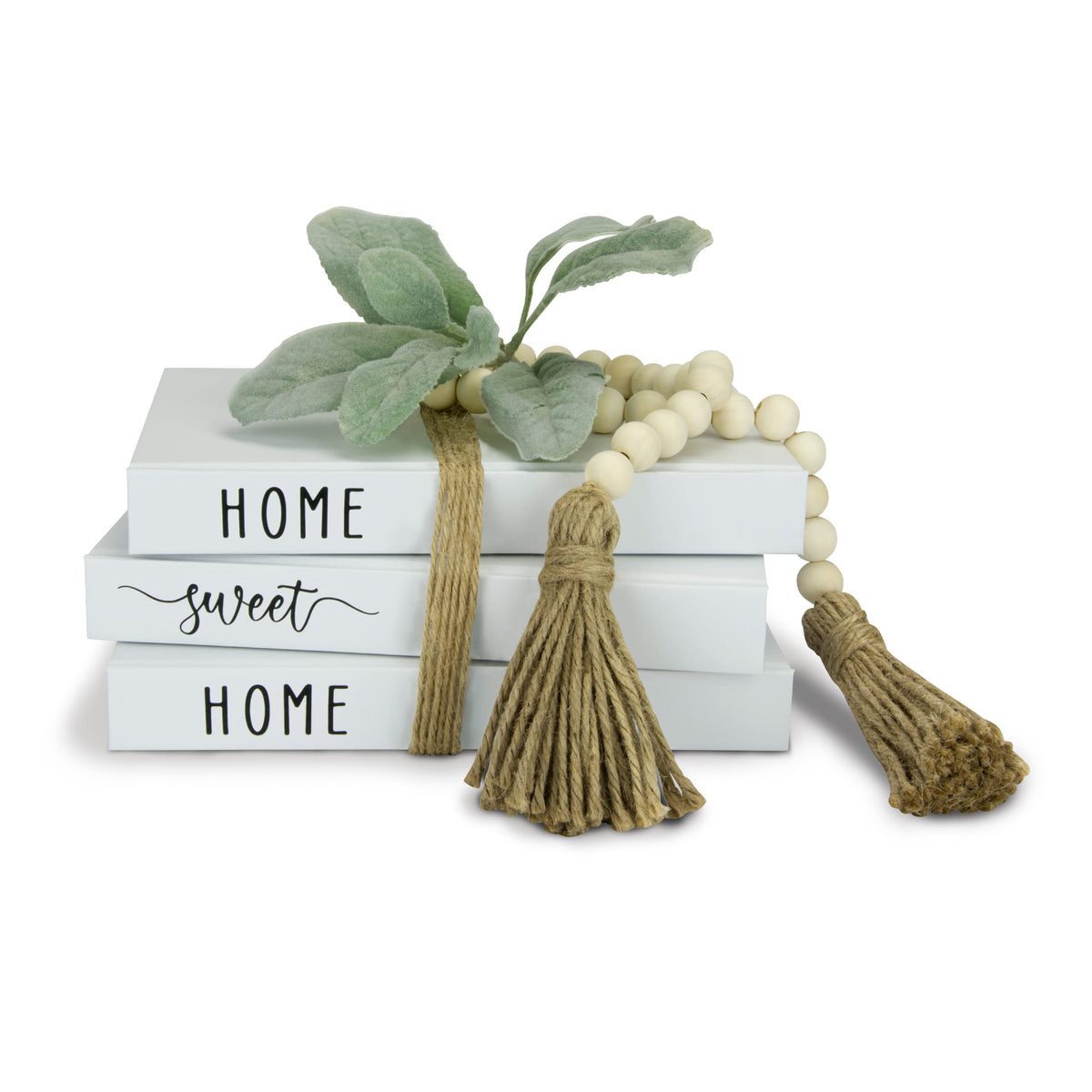 Home Sweet Home White Decorative Books for Home Decor - TenXVI Designs Official Imagery - 1