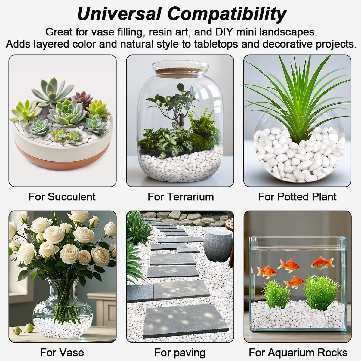 Aquarium Gravel Landscaping Pebbles Decorative Ornamental - Virekm Official Imagery - 7