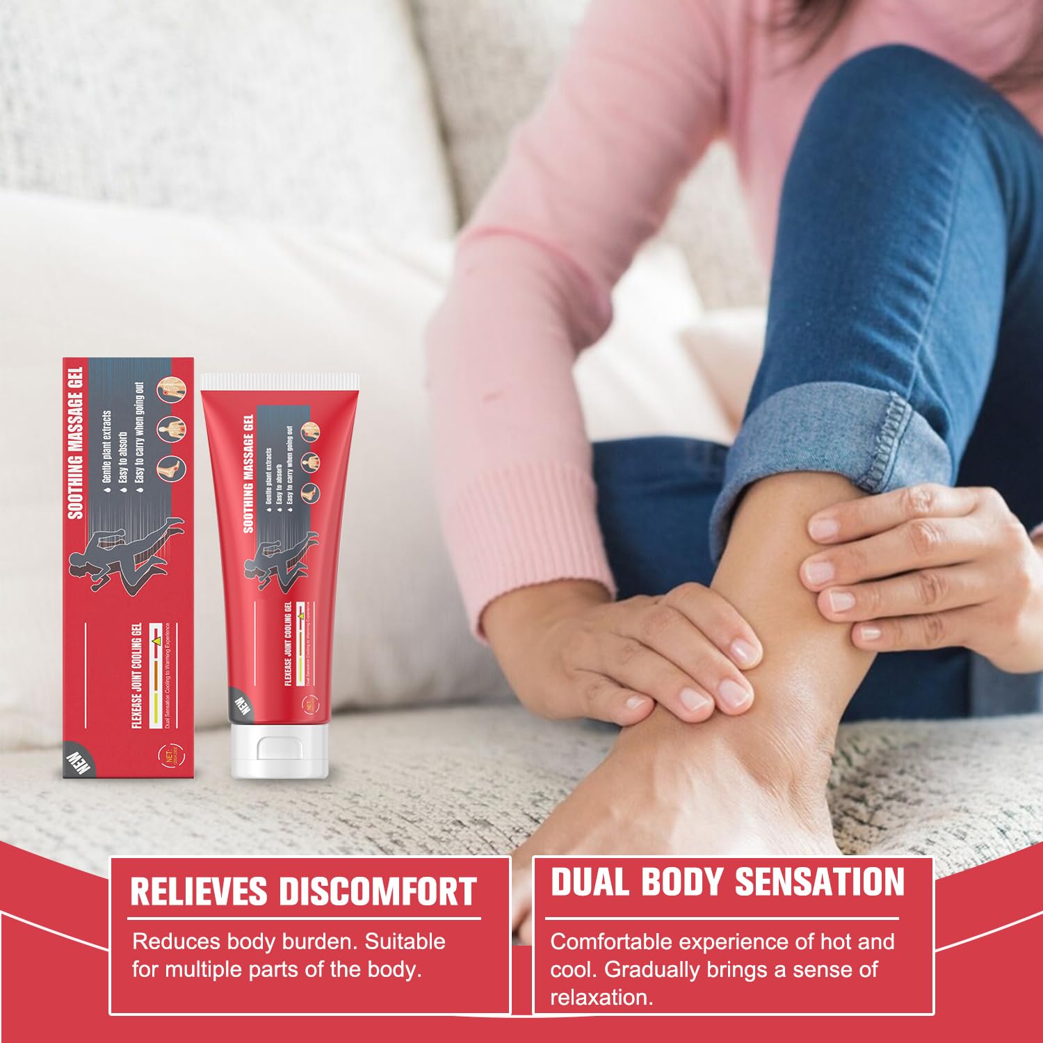 IMrawlook Joint Relief Gel, soothing muscle and joint cream, in a tube, designed to ease discomfort and promote relaxation.